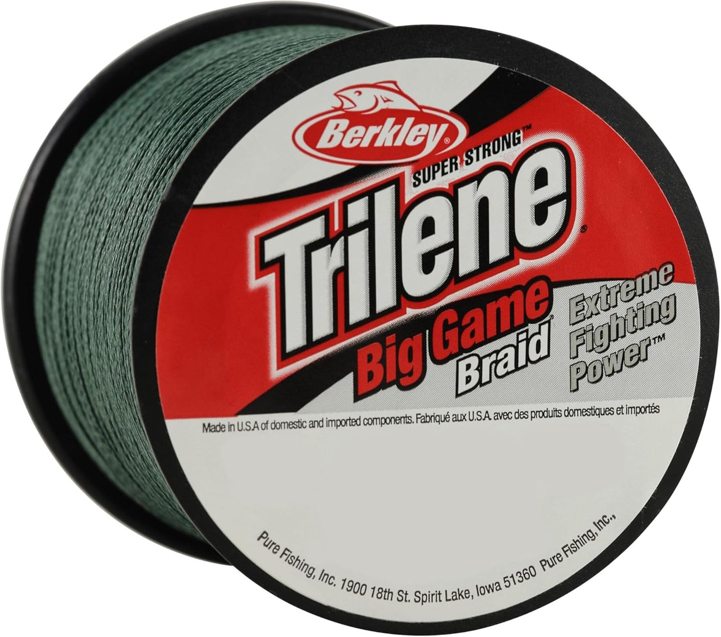 Trilene Big Game Braid-Quarter Spools-Lo-Vis Green-20lb