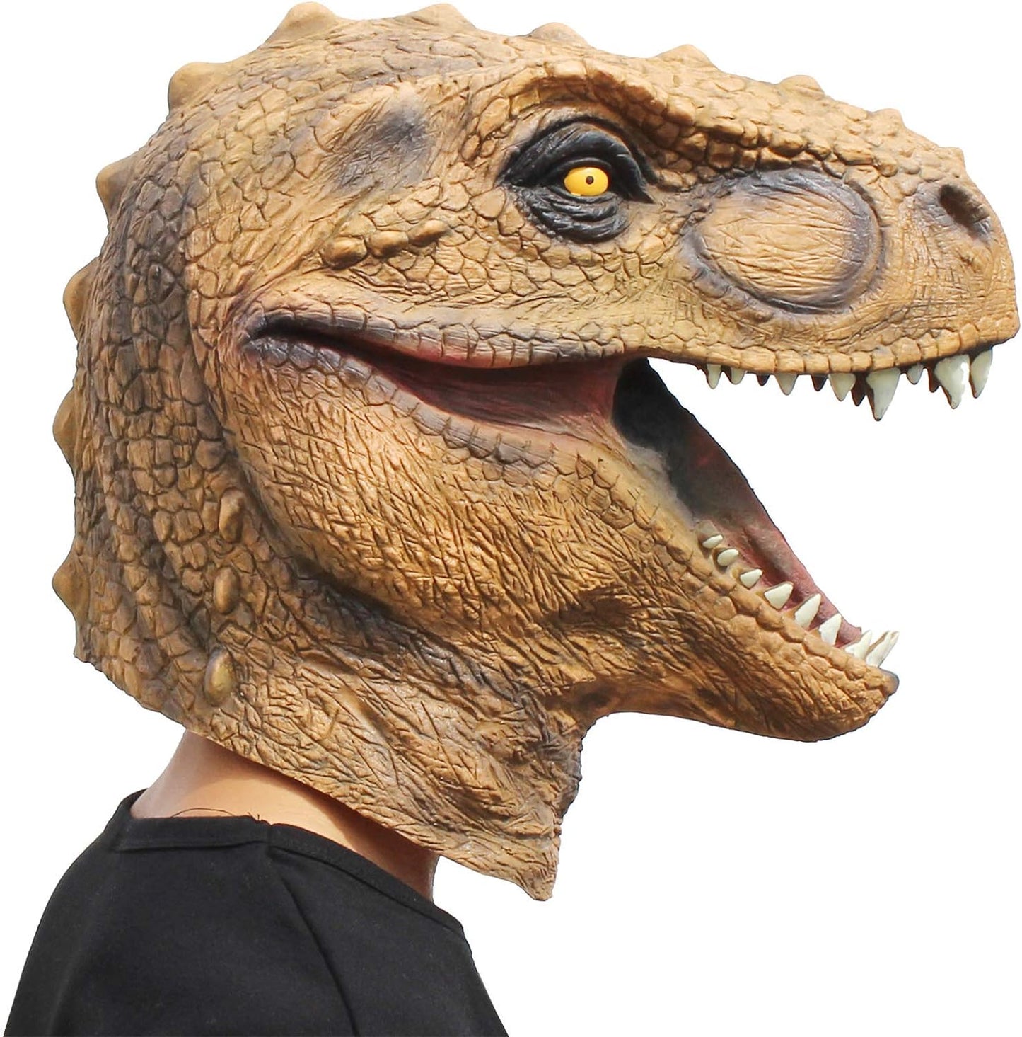 CreepyParty Dinosaur Head Mask Novelty Halloween Costume Party Animal Jurassic Full Head Latex Mask