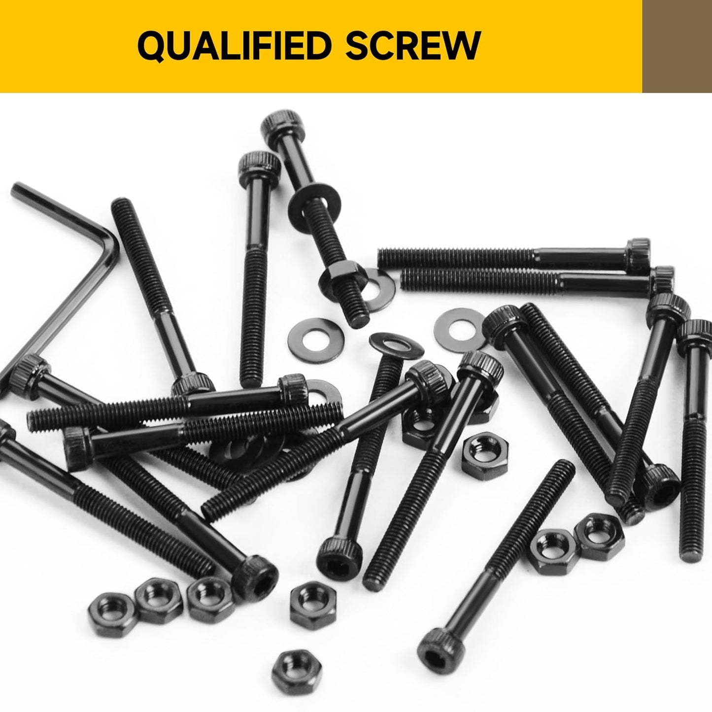 Mywish 900Pcs Metric Screw Assortment, M3 M4 M5 M6 Screw Assortment Kit 304 Stainless Steel Hex Socket Button Head Socket Cap Metric Screws Bolts & Flat Washers/Nuts/Hex Wrenches 16 Sizes 8MM to 20MM