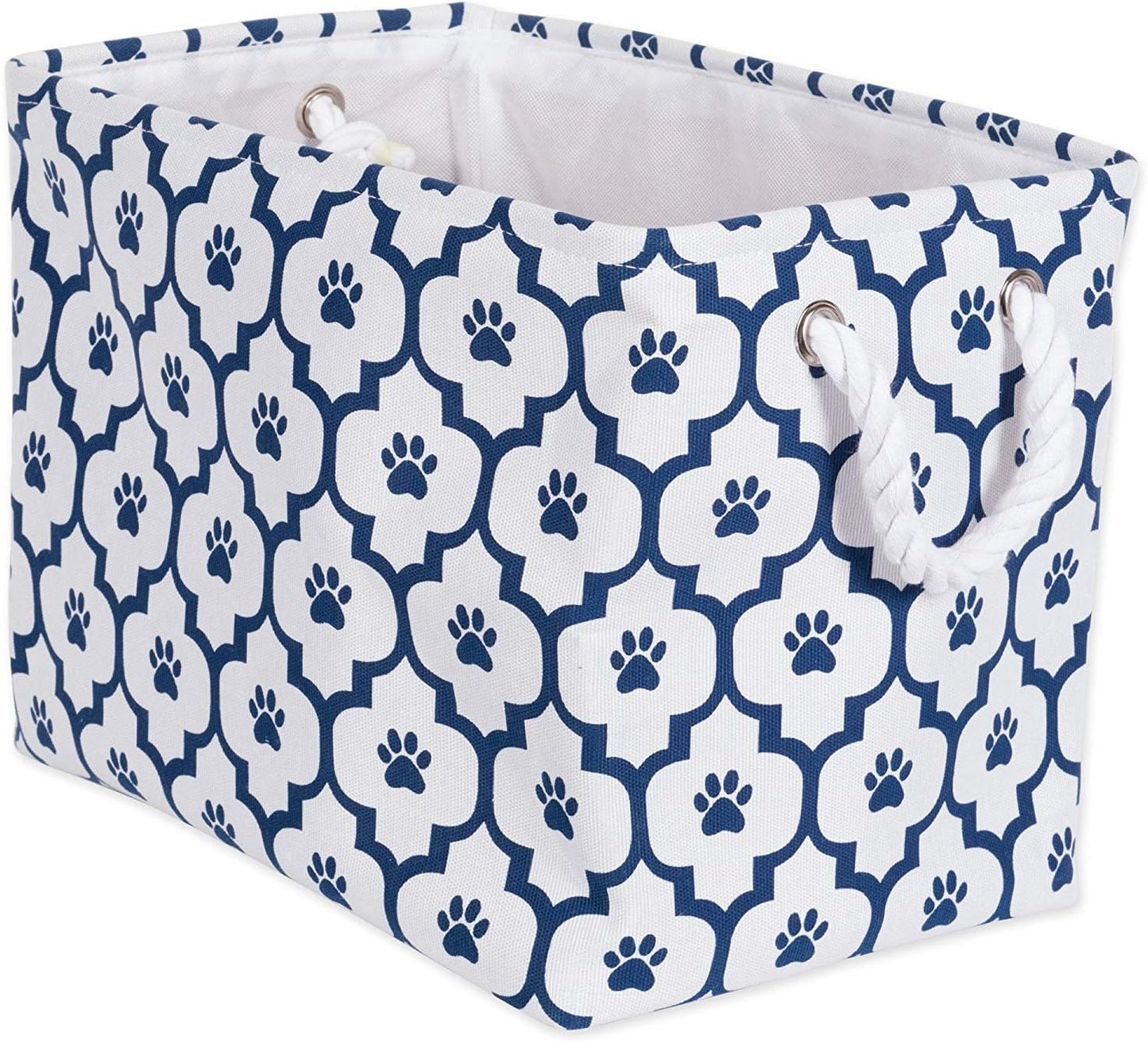 DII Bone Dry RoundSmall Pet Toy and Accessory Storage Bin, 12"(Dia) x9(H), Collapsible Organizer Storage Basket for Home Decor, Pet Toy, Blankets, Leashes and Food-Gray Stripes