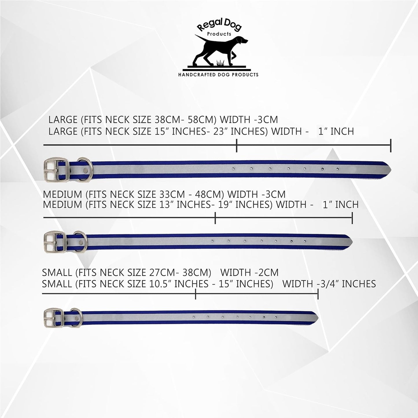 Regal Dog Products Heavy Duty Reflective Dog Collar – Adjustable and with Durable Metal Buckle and Rings Anti-Odor, chew Resistant, Waterproof Dog Collar for Small Medium and Large Dogs (Large, Pink)