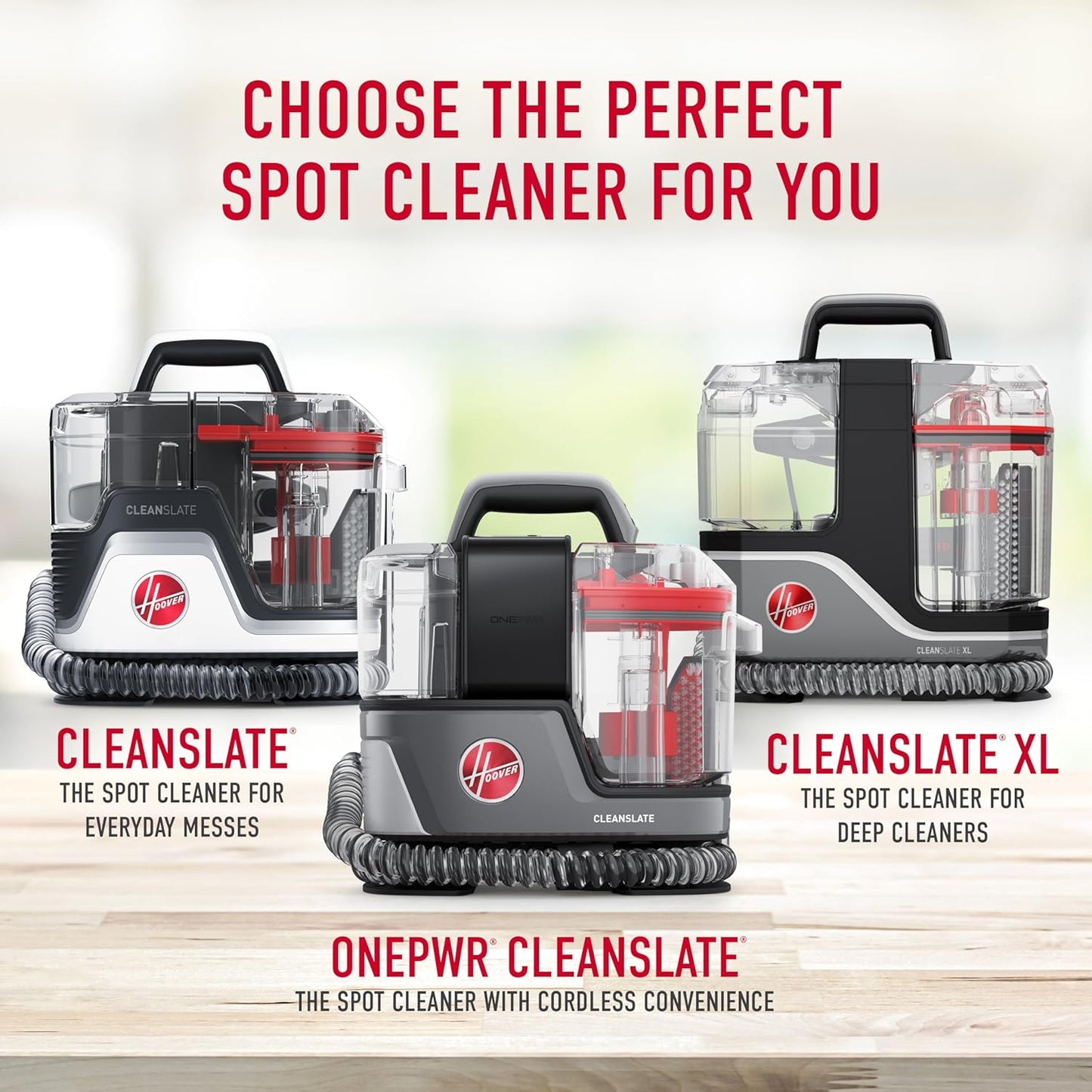 Hoover CleanSlate Carpet & Upholstery Spot Cleaner, Stain Remover, Portable, FH14000V, White