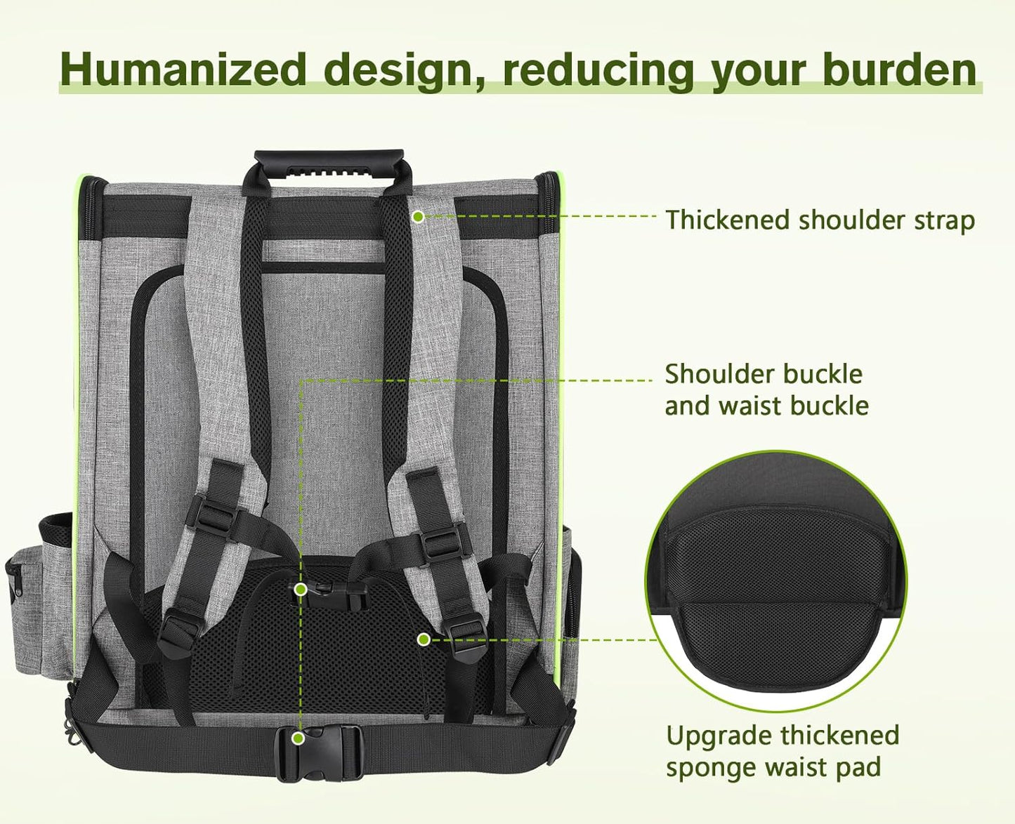 Pecute Pet Carrier Backpack, Dog Carrier Backpack Expandable with Breathable Mesh for Pets <6kg, Pet Backpack Carrier for Hiking Travel Camping Outdoor