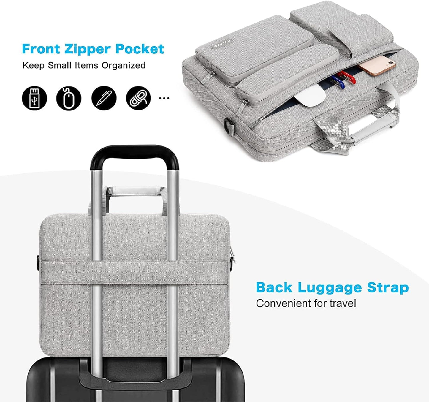 MOSISO Laptop Bag 16 inch, 15-15.6 inch Computer Shoulder Bag Compatible with MacBook Air 15 M4 M3 M2/Pro 16 M4 M3 M2 M1, Notebook &2 Raised&1 Flapover&1 Horizontal Pocket&Handle&Belt, Navy Blue