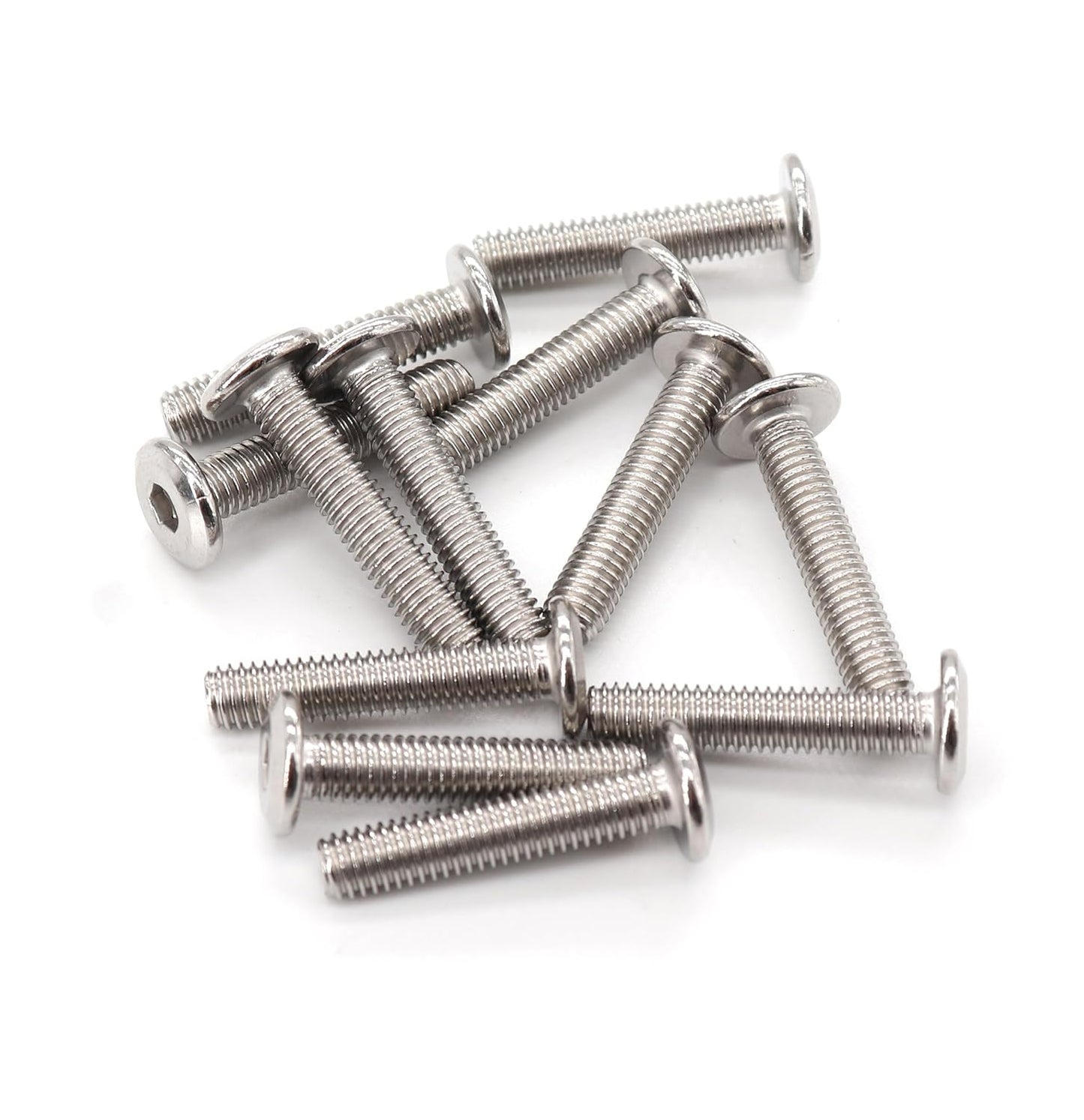 binifiMux 4pcs M10-1.25 x 70mm Serrated Flanged Hex Bolts Flange Hexagon Screws, Stainless Steel 18-8 (304), Plain Finish, DIN 6921