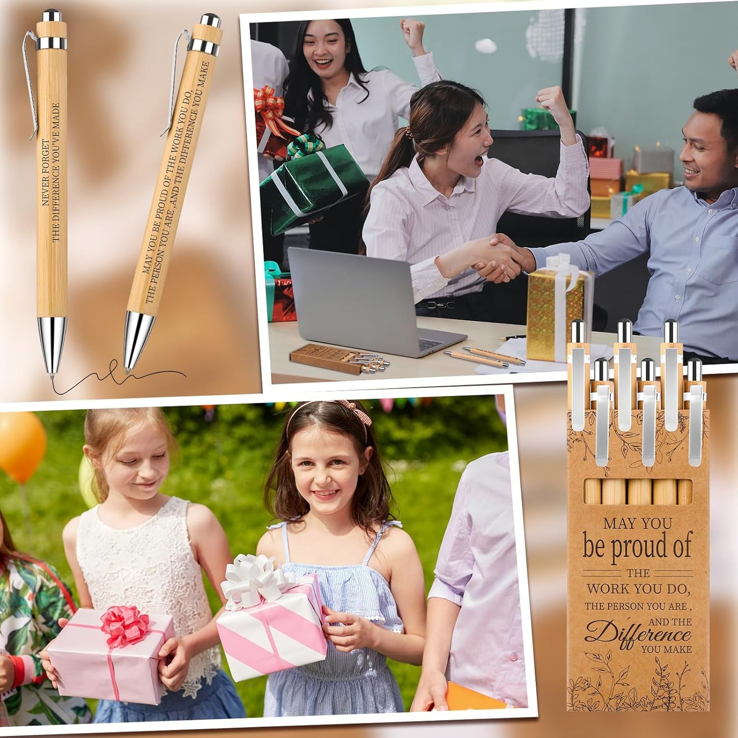 84 Pcs Employee Appreciation Gifts for Coworkers Motivational Ballpoint Pens with Packaging Gift Boxes Back to School Gift Inspirational Thank You Gifts for Teacher Team Staff Nurse Student