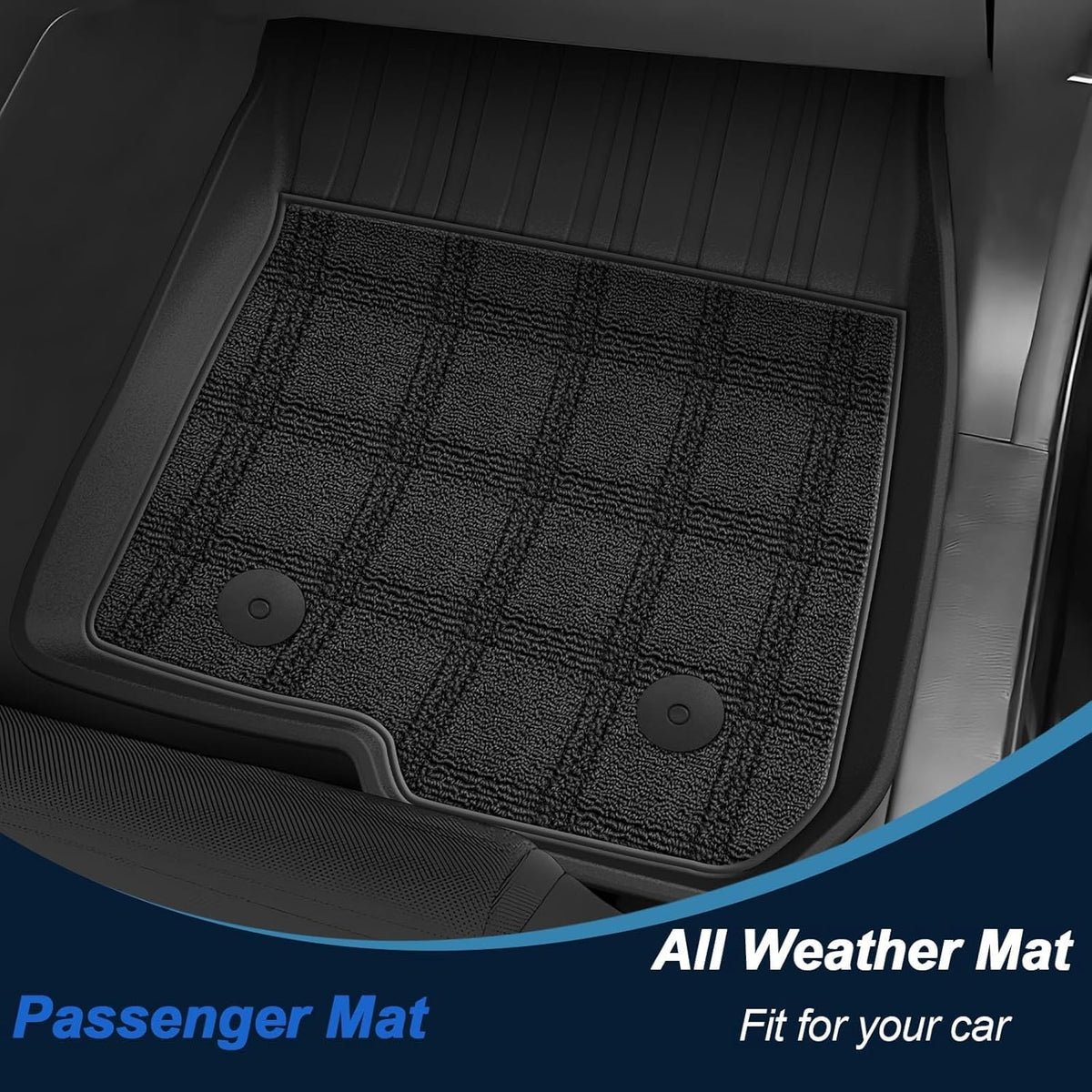 AOMSAZTO Floor Mats & Trunk Mat for 2024 2025 Chevy Equinox EV (Non Fuel),TPE All Weather Protection 2 Rows Car Floor Liners with Cargo Liner for Chevrolet Equinox EV (Non Fuel) - PuriLite