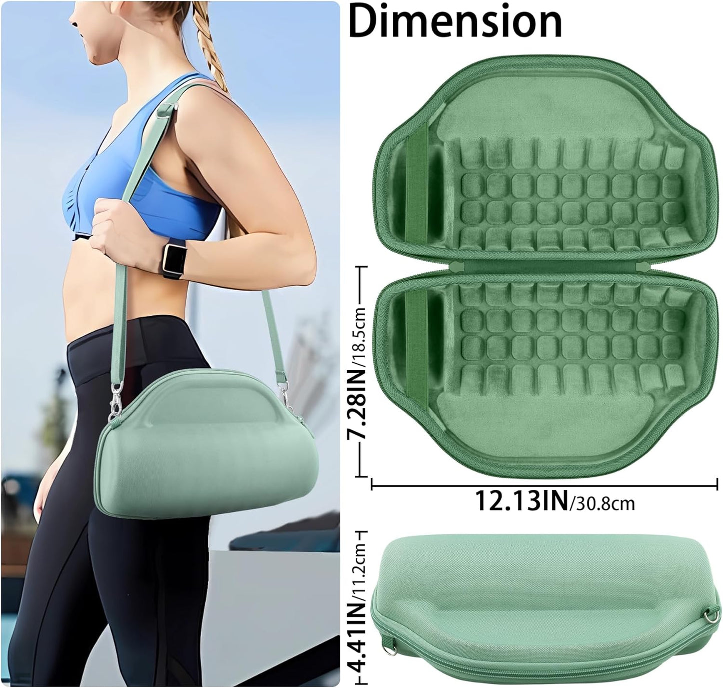 co2CREA Case for JBL Charge 6 Waterproof Portable Bluetooth Speaker, Hard Travel Case with Detachable Shoulder Strap (White Case)