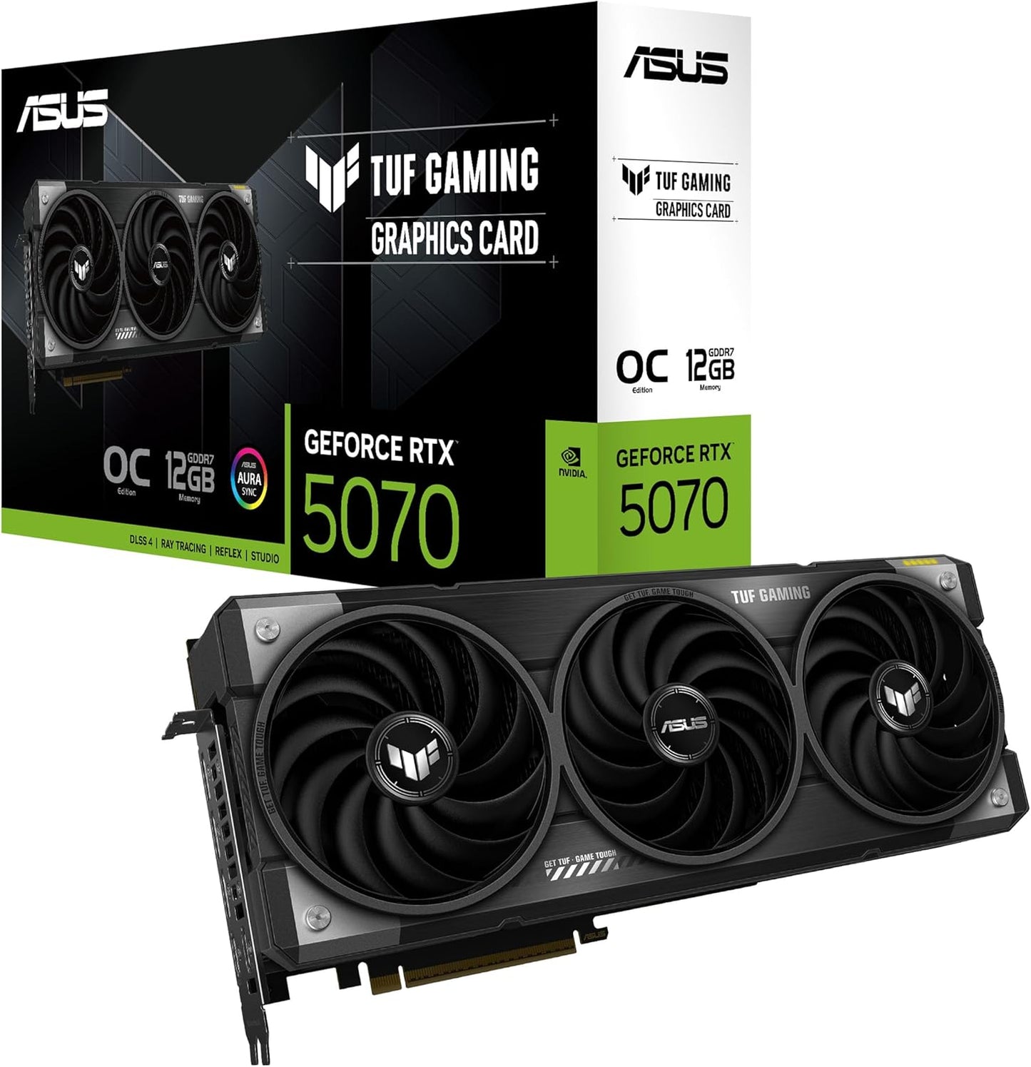 The SFF-Ready ASUS Prime GeForce RTX™ 5070 12GB GDDR7 Graphics Card (PCIe® 5.0, 12GB GDDR7, HDMI®/DP 2.1, 2.5-Slot, Axial-tech Fans, Dual BIOS)