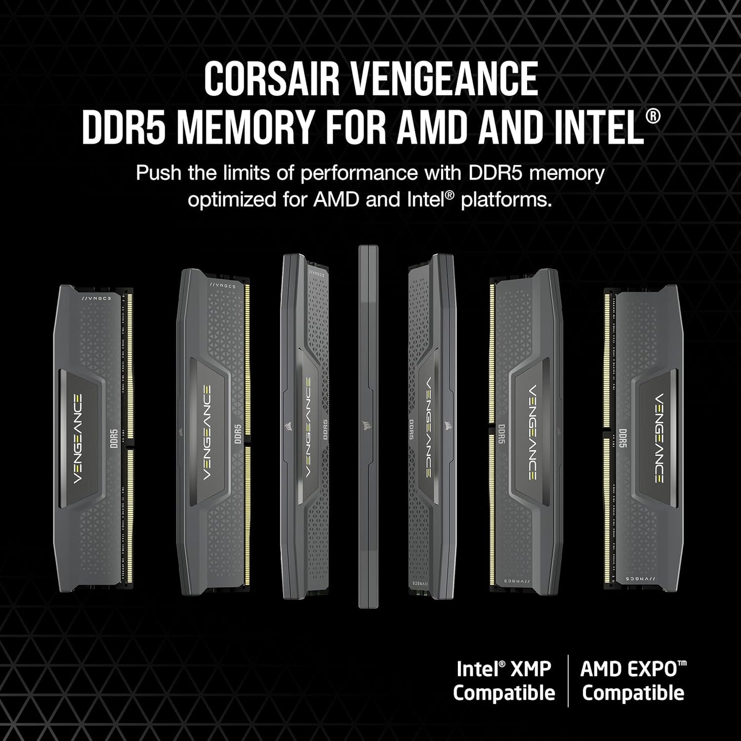 CORSAIR Vengeance DDR5 RAM 96GB (2x48GB) 6000MHz CL36-44-44-96 1.4V AMD Expo Intel XMP 3.0 Desktop Computer Memory – Gray (CMK96GX5M2E6000Z36)