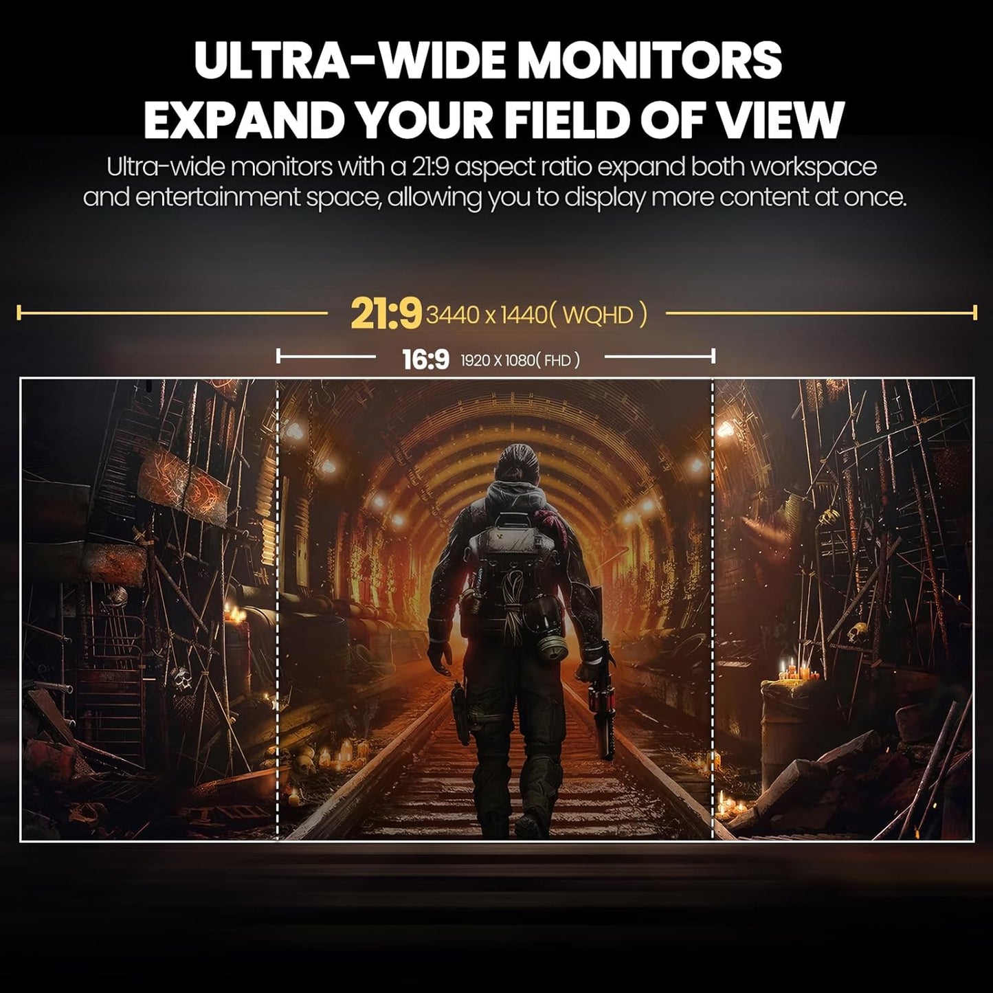 CRUA 34 Inch Curved Gaming Monitor 144HZ, White 21:9 Ultra Wide PC Monitor 1500R WQHD 3440X1440P 120% sRGB Computer Display/VA Panel/PIP& PBP/HDMI2.0 & DP1.4/Tilt Adjustment/Wall Mountable