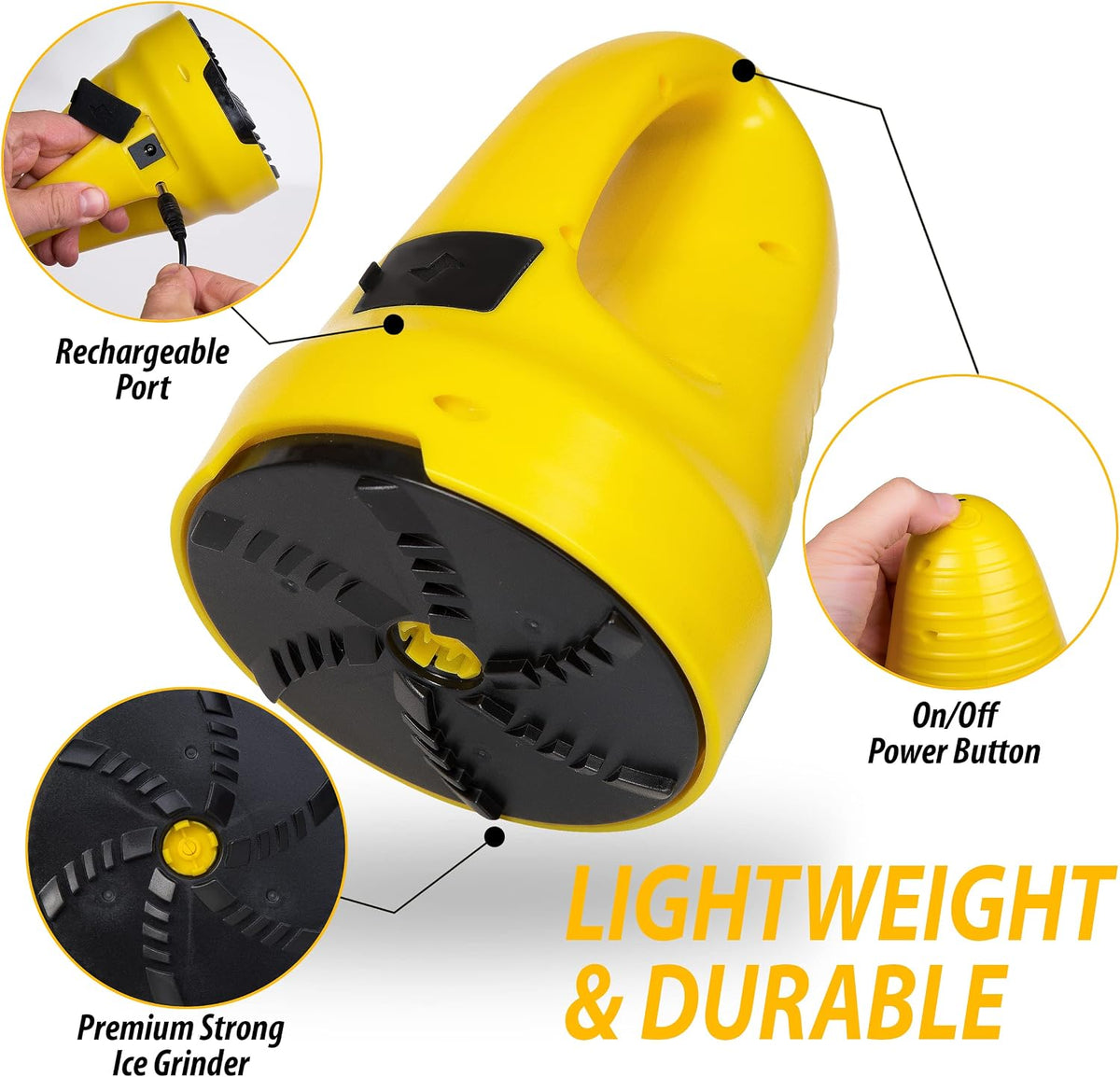 Zone Tech Electric Snow Ice Scraper USB Rechargeable - Premium Quality Automotive Portable Cordless for Car Windshield Glass Frost Removal, Defrosting Deicing Cleaning Tool