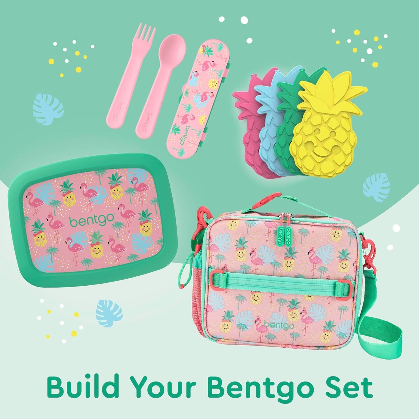 Bentgo® Kids Lunch Bag - Durable, Double Insulated, Water-Resistant Fabric, Interior & Exterior Zippered Pockets, Water Bottle Holder - Ideal for Children 3+ (Shark)