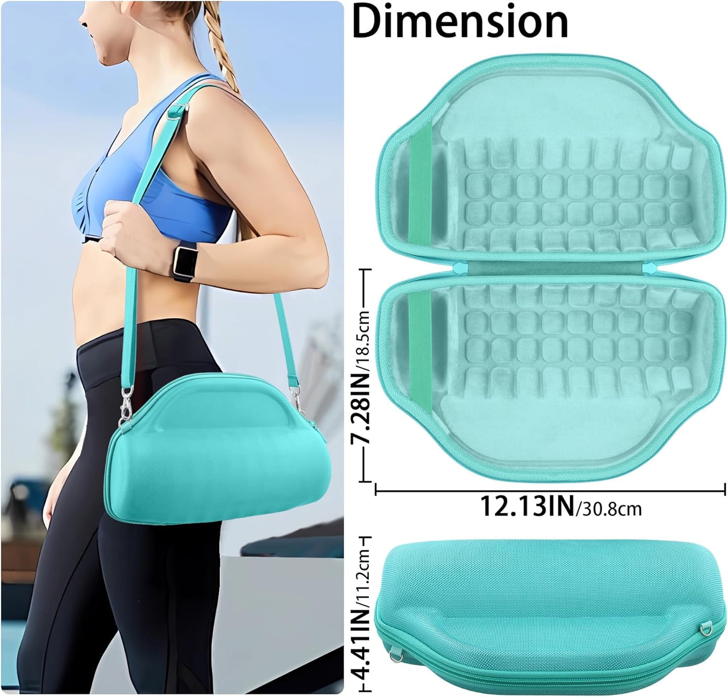 co2CREA Case for JBL Charge 6 Waterproof Portable Bluetooth Speaker, Hard Travel Case with Detachable Shoulder Strap (White Case)