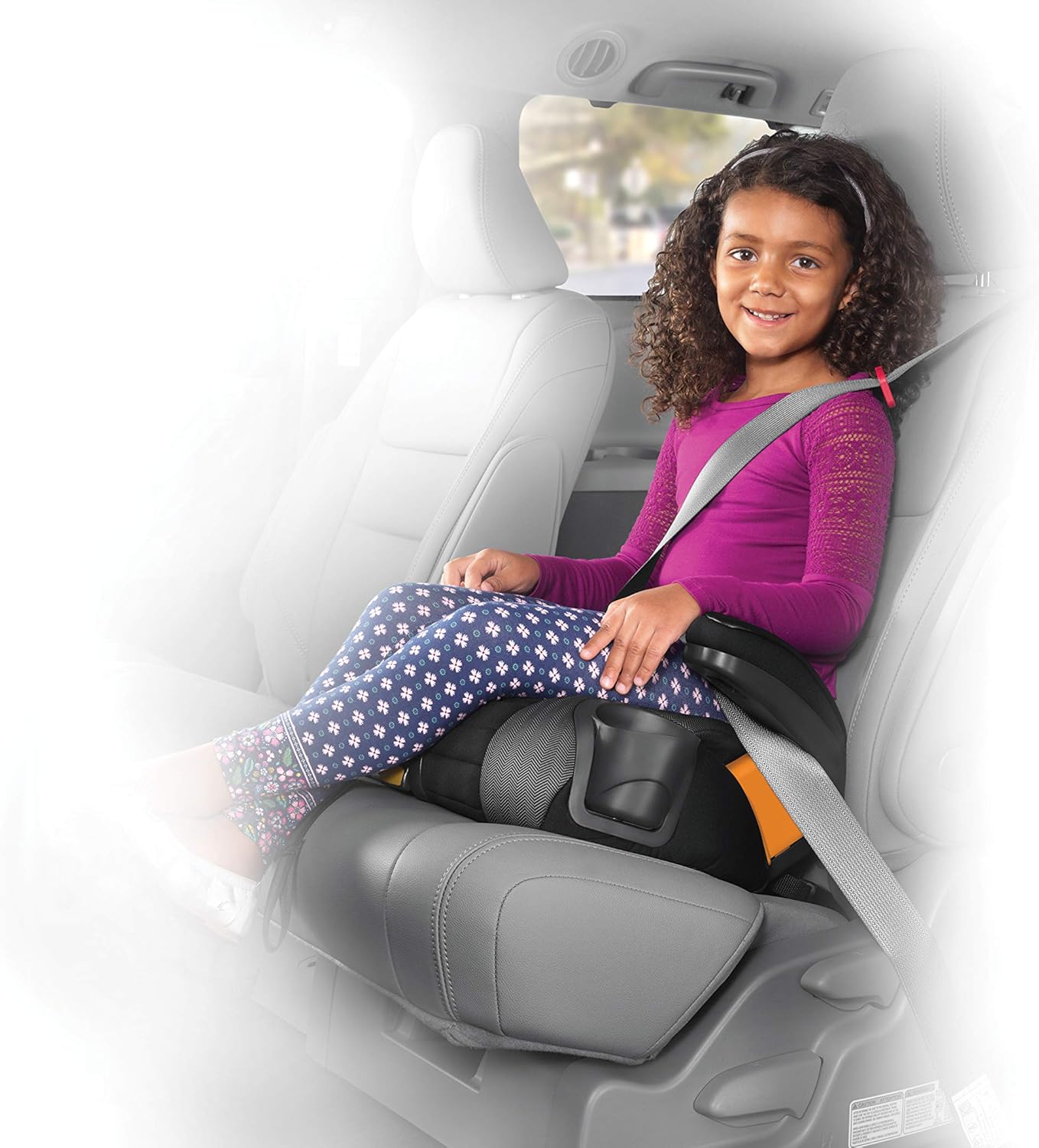 Chicco GoFit Plus Backless Booster Car Seat with LATCH Attachment and Quick-Release LATCH Removal, Portable Travel Booster Seat for children 40-110 lbs. - Avenue/Black & Charcoal Grey