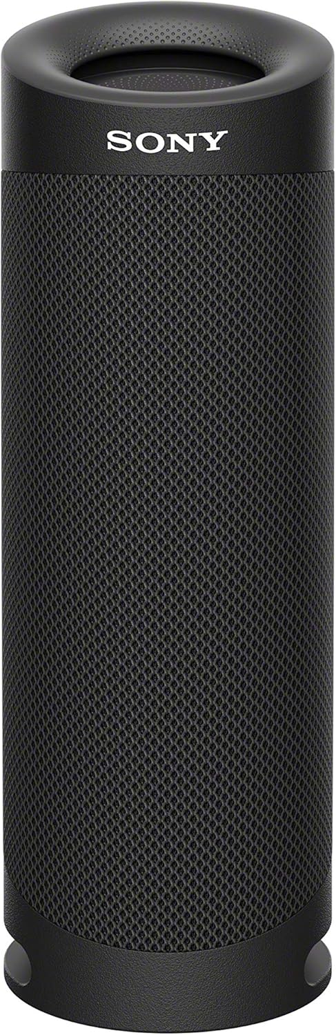 Sony SRS-XB23 EXTRA BASS Wireless Bluetooth Portable Lightweight Travel Speaker, IP67 Waterproof & Durable for Outdoor, 12 Hour Battery, USB Type-C, Removable Strap and Speakerphone, Black