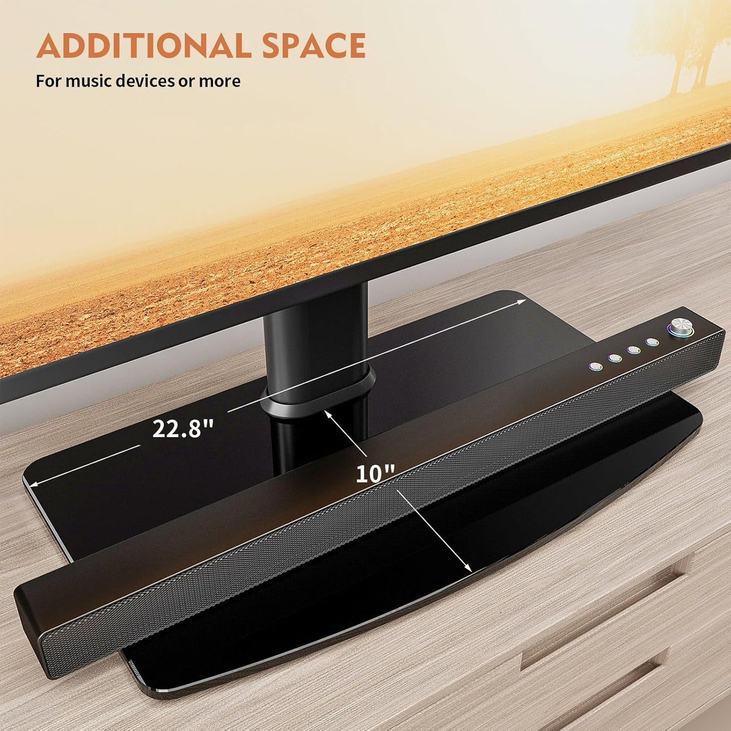 Purilite Select Swivel Tabletop TV Stand (27"–70")