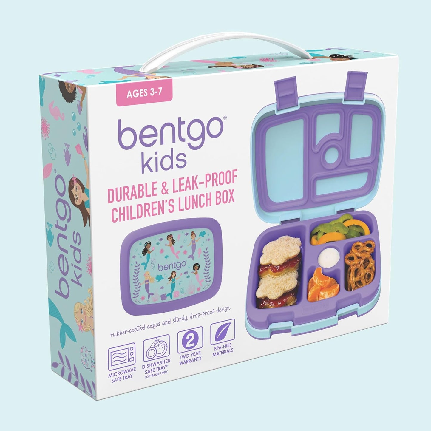 Bentgo Kids Prints Leak-Proof, 5-Compartment Bento-Style Kids Lunch Box - Ideal Portion Sizes for Ages 3 to 7 - BPA-Free, Dishwasher Safe, Food-Safe Materials - 2021 Collection (Llamas)