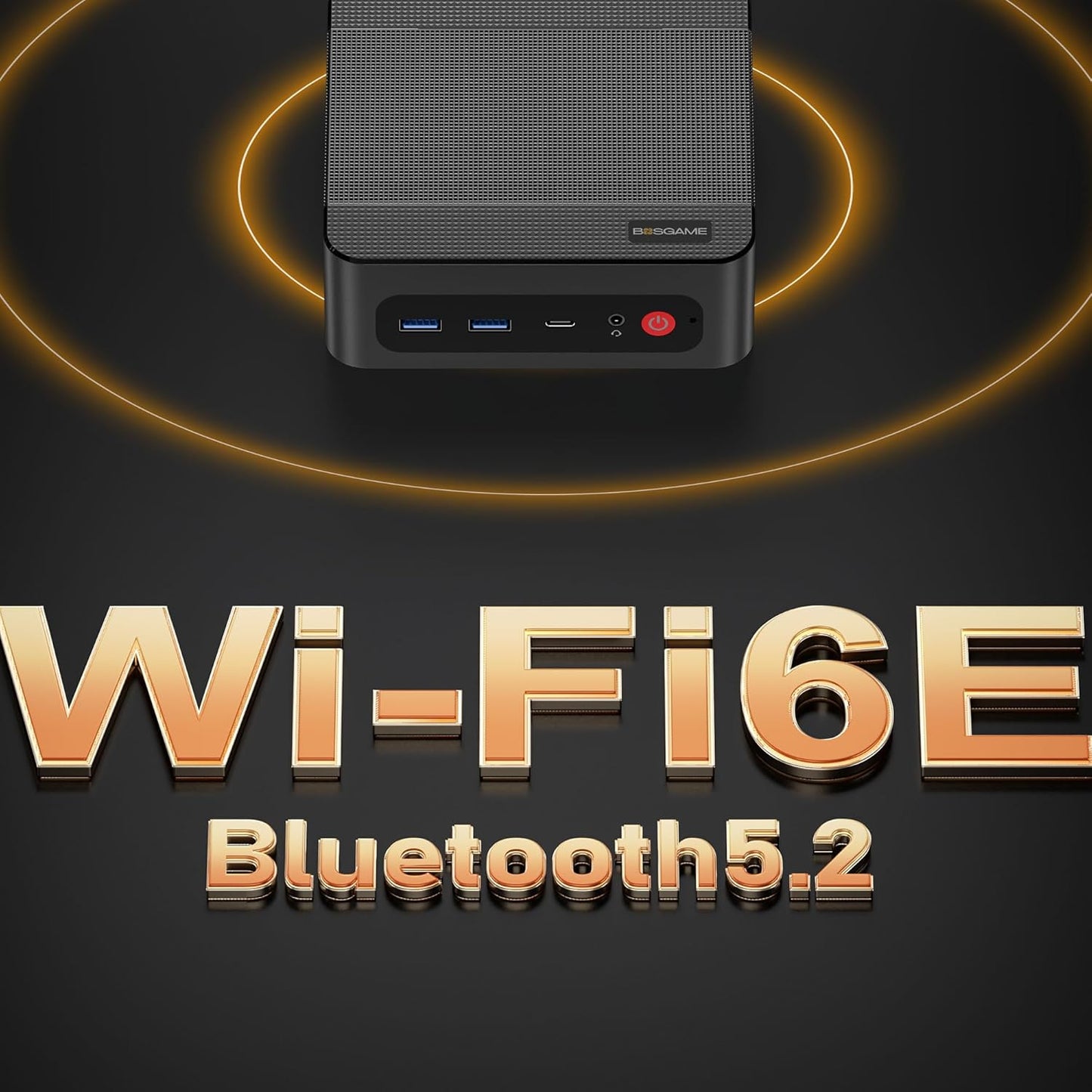 BOSGAME P4 Gaming Mini PC Ryzen 7 5700U 32GB RAM 1TB NVMe M.2 2280 SSD, 11-Pro OS Mini Computers, Micro PC 4K 60Hz Triple Display, HDMI+DP+Type-C, WiFi 6E, BT5.2, PD3.0, Dual 2.5GbE LAN