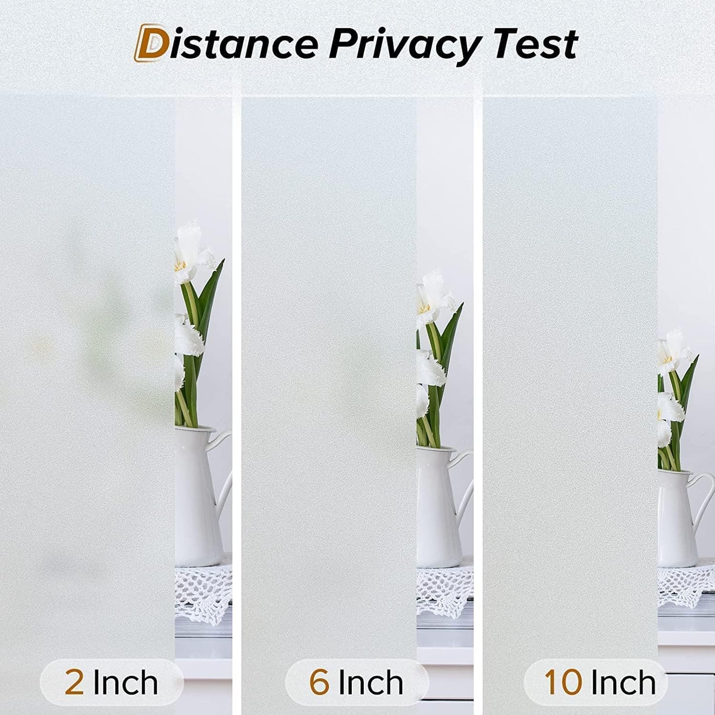 rabbitgoo Window Films for Privacy, Static Cling Frosted Glass Sticker, Non-Adhesive Privacy Film Sun Blocking Window Covering Frosting Vinyl Bathroom Sliding Glass Door, 44.5 x 200cm, Pure Frosted