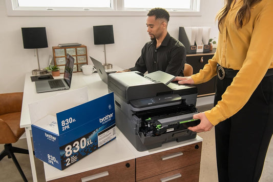 Brother Genuine TN830XL2PK High Yield Black Toner Cartridge 2-Pack for 6,000 Pages | Genuine Brother TN830XL, Up to 3, 000 Pages per Cartridge