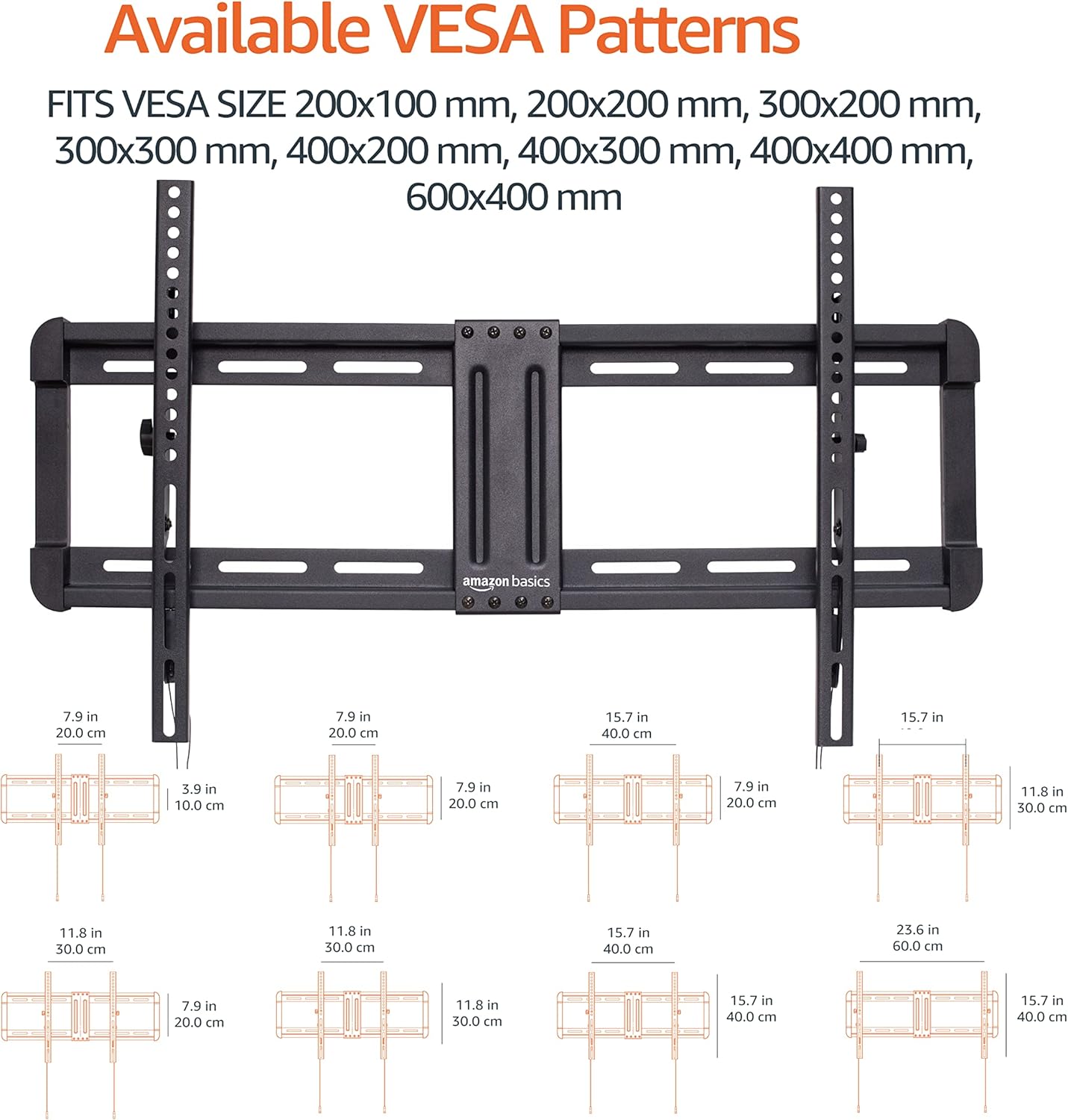 Amazon Basics Tilt TV Wall Mount with Horizontal Post Installation Leveling for 32-Inch to 86-Inch TVs