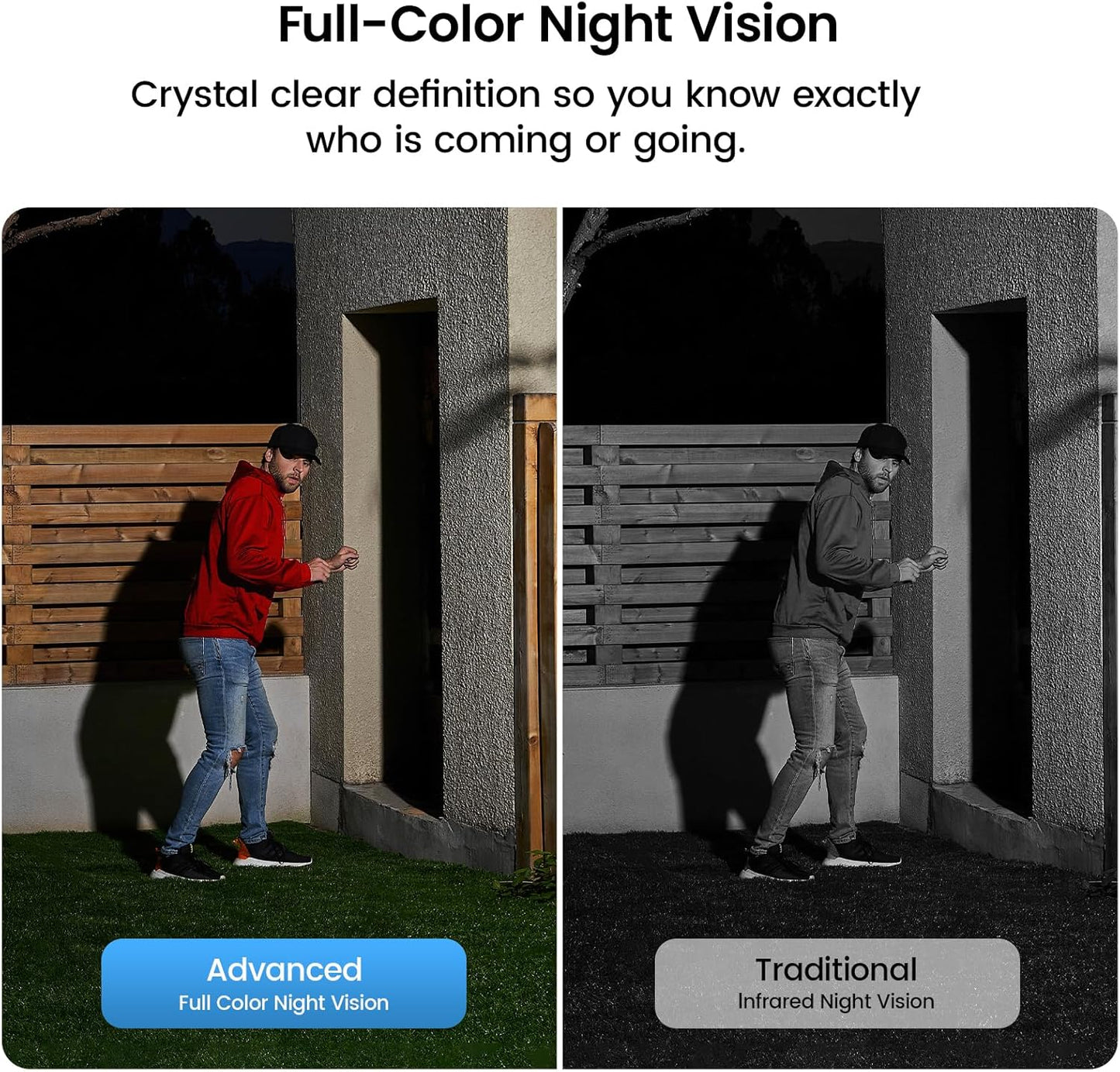 AOSU 2K Security Camera Wireless Outdoor, Solar Powered Security Camera with Spotlight, Siren, Motion Detection, Full Color Night Vision, 2-Way Audio, IP66, Compatible with Alexa, 2.4GHz WiFi (2PACK)