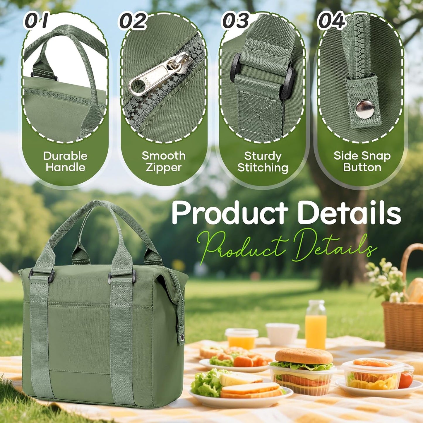 Lunch Bag Insulated Lunch Box Leakproof Lunch Tote Bags for Women Men,Portable Thermal Cooler Bag Lunch Containers with Shoulder Strap for Work, Family, Picnic, School, Outdoor,BBQ C2-Pinkpurple