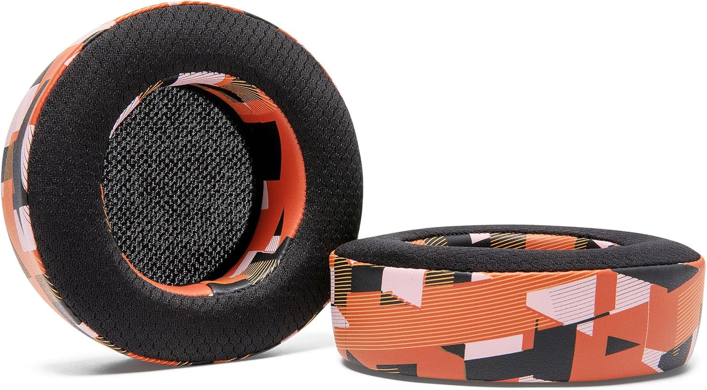 WC Freeze Virtuoso - Hybrid Fabric Cooling Gel Replacement Earpads for Corsair Virtuoso Gaming Headset, Made by Wicked Cushions, Improved Durability, Thickness and Sound Isolation |90s Black