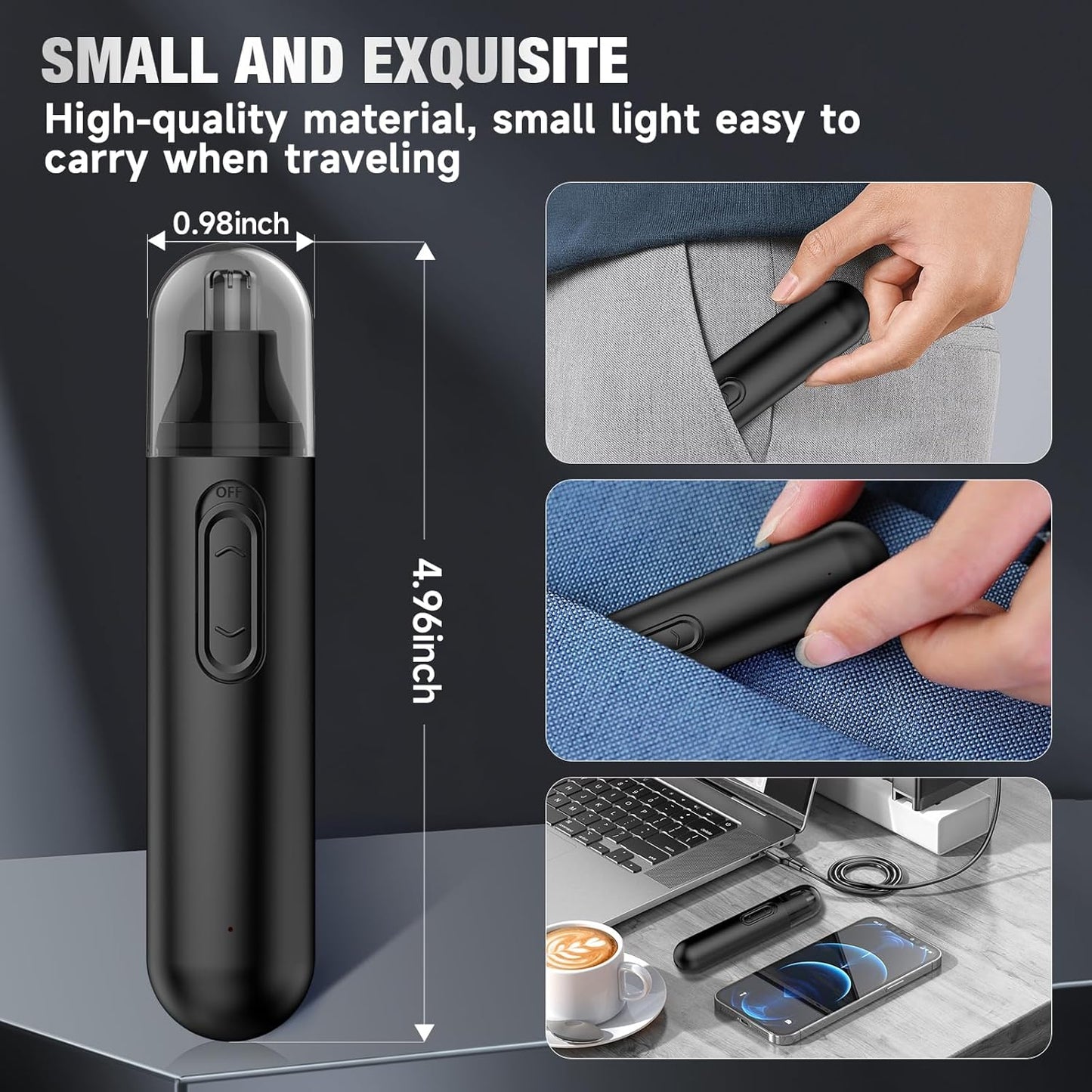 Purilite Select Nose Hair Trimmer for Men Rechargeable