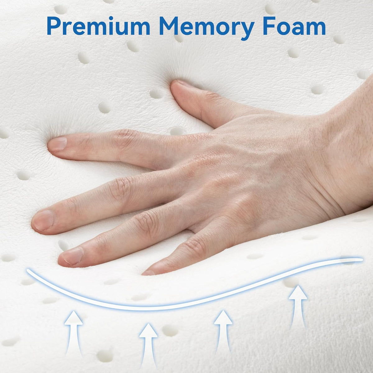 AM AEROMAX Contour Memory Foam Pillow, Cervical Pillow for Neck Pain Relief, Orthopedic Sleeping Pillows Side, Back and Stomach Sleepers.