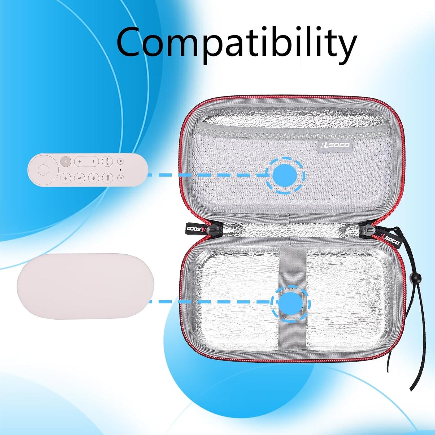 Case for Google TV Streamer 4K, Hard Travel Carrying Case, Compact Design, Drop Protection and Shock-Proof by RLSOCO (Case Only)