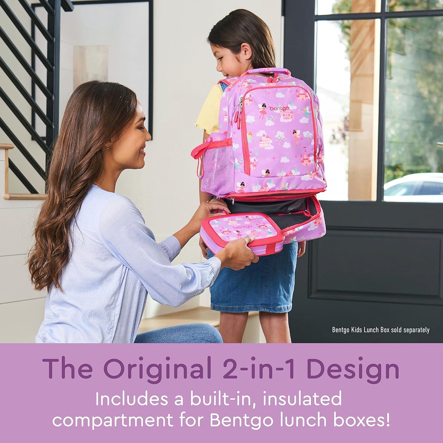 Bentgo Kids Prints 2-in-1 Backpack & Insulated Lunch Bag (Dinosaur)