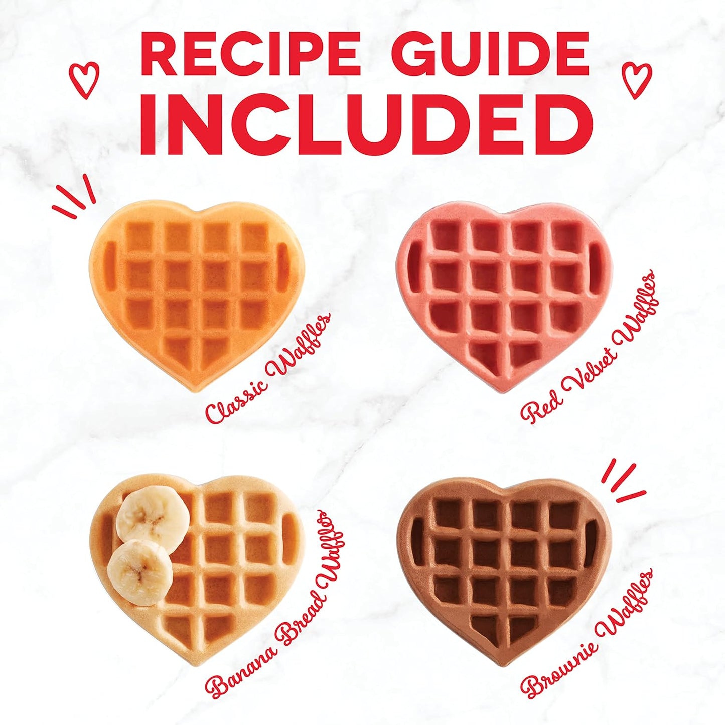 DASH Multi Mini Heart Waffle Maker - Six 3” Heart Shaped Waffle Molds, Nonstick Waffle Iron with Quick Heat-Up, Nonstick Surface - Perfect Mini Waffle Maker for Kids and Families, Just Add Batter