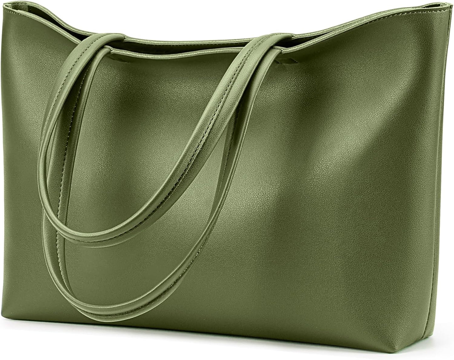 KALIDI Tote Bag Zipper Shoulder Bag Faux Leather Purses for Women Large Casual Handbag Work Dating College