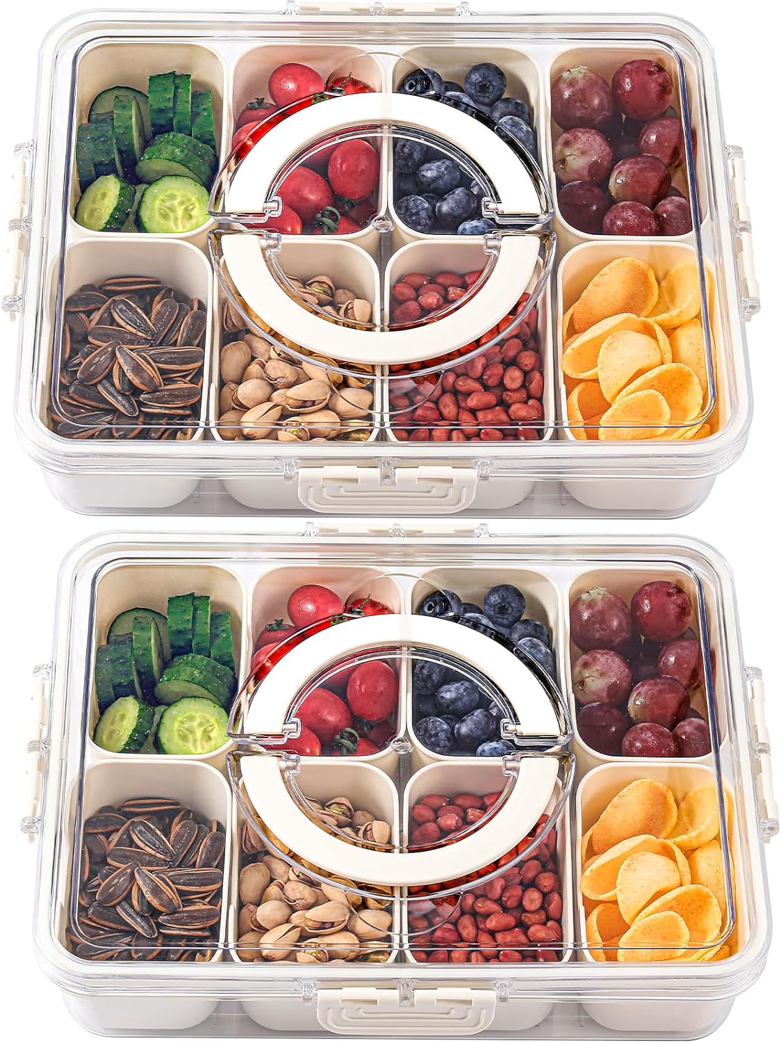 Purilite Select Clear Compartmentalized Snack Box