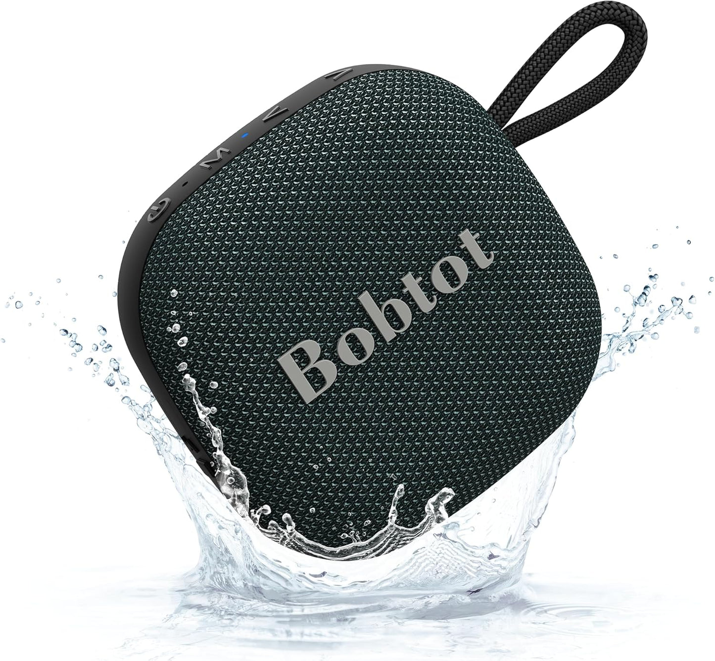 Bobtot Portable Bluetooth Speakers Wireless - IPX7 Waterproof Mini Shower Speaker with 16 Hours Playtime, Loud Stereo Sound, Rich Bass, TWS, Built-in Mic, Small Size for Travel Sport, Green