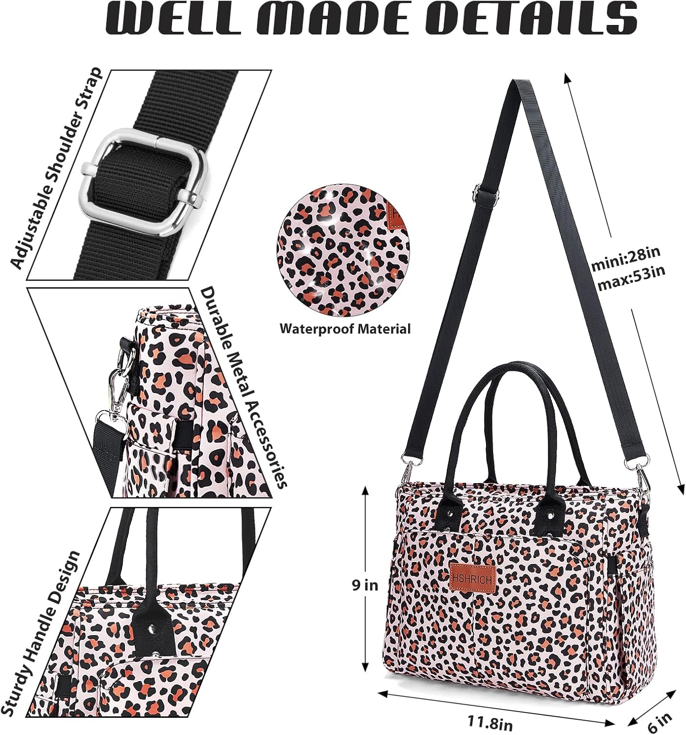 Lunch Bag for Women, Insulated Lunch Box for Work, Large Leakproof Cooler Purse with Side Pockets & Removable Shoulder Strap Women's Lunch Tote Bag for Picnic Work Beach Cute Lunch Bags (Heart)
