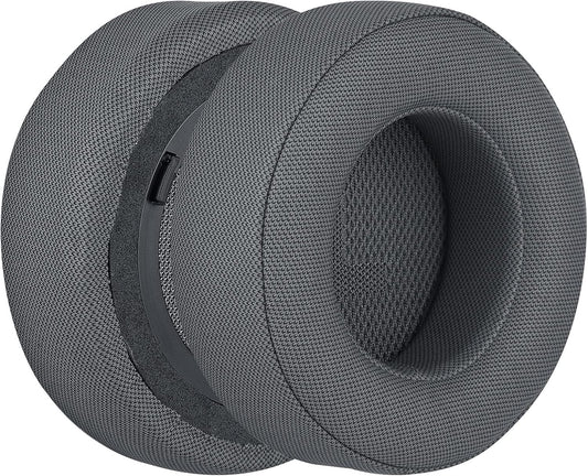 Geekria QuickFit Replacement Ear Pads for Corsair Virtuoso RGB/WirelessSE/WirelessXT Headphones Ear Cushions, Repair Parts (Grey) - PuriLite