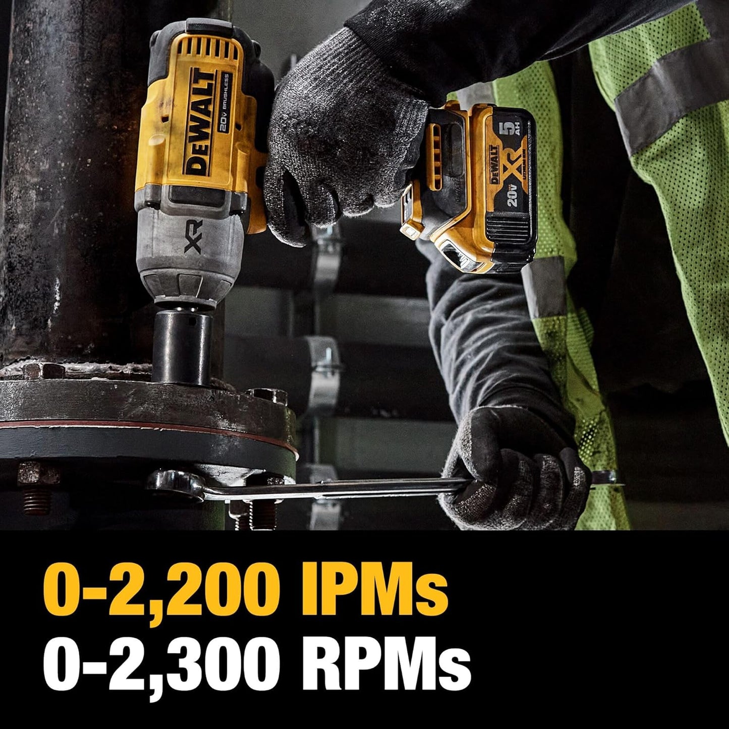 DEWALT 20V MAX XR Impact Wrench, 1/2 In Cordless, High Torque, 4 Speed Precision Mode, Tool Only (DCF900B)