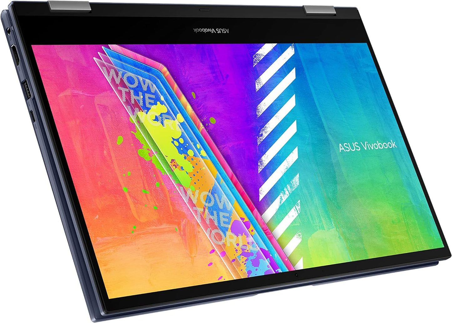 Asus VivoBook Go 14 Flip Thin and Light 2-in-1 Laptop, 14” HD Touch Display, Intel Celeron, 4GB RAM, 128GB eMMC, Windows 11 Home in S Mode + Microsoft 365 Personal 1-Year, J1401KA-AS01-CA