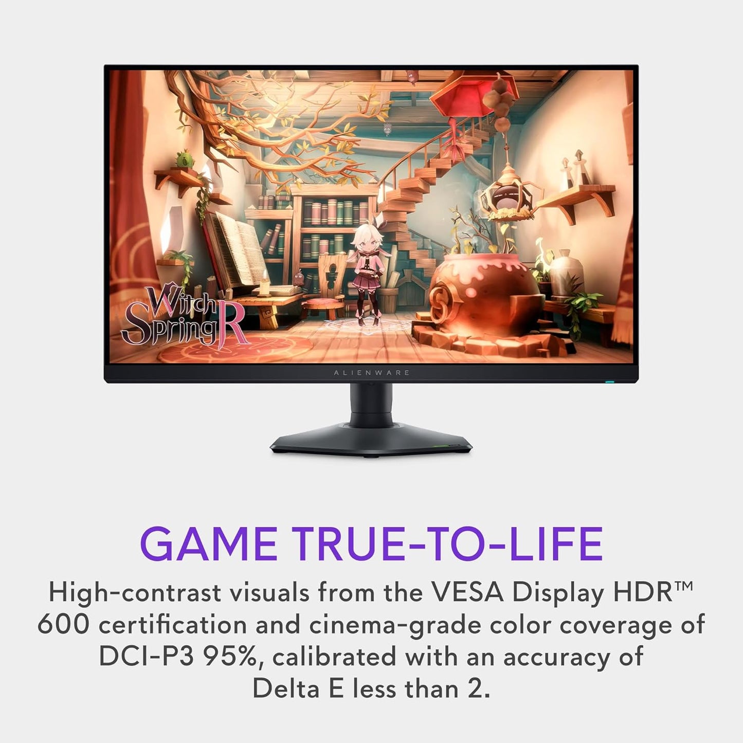Alienware 25 Gaming Monitor AW2523HF 24.5" IPS LED Full HD (1920 × 1080) 360Hz Display - AMD FreeSync - VESA - Monitor (USB, HDMI) Height/Tilt/Swivel/Pivot Adjustability - Dark Side of The Moon