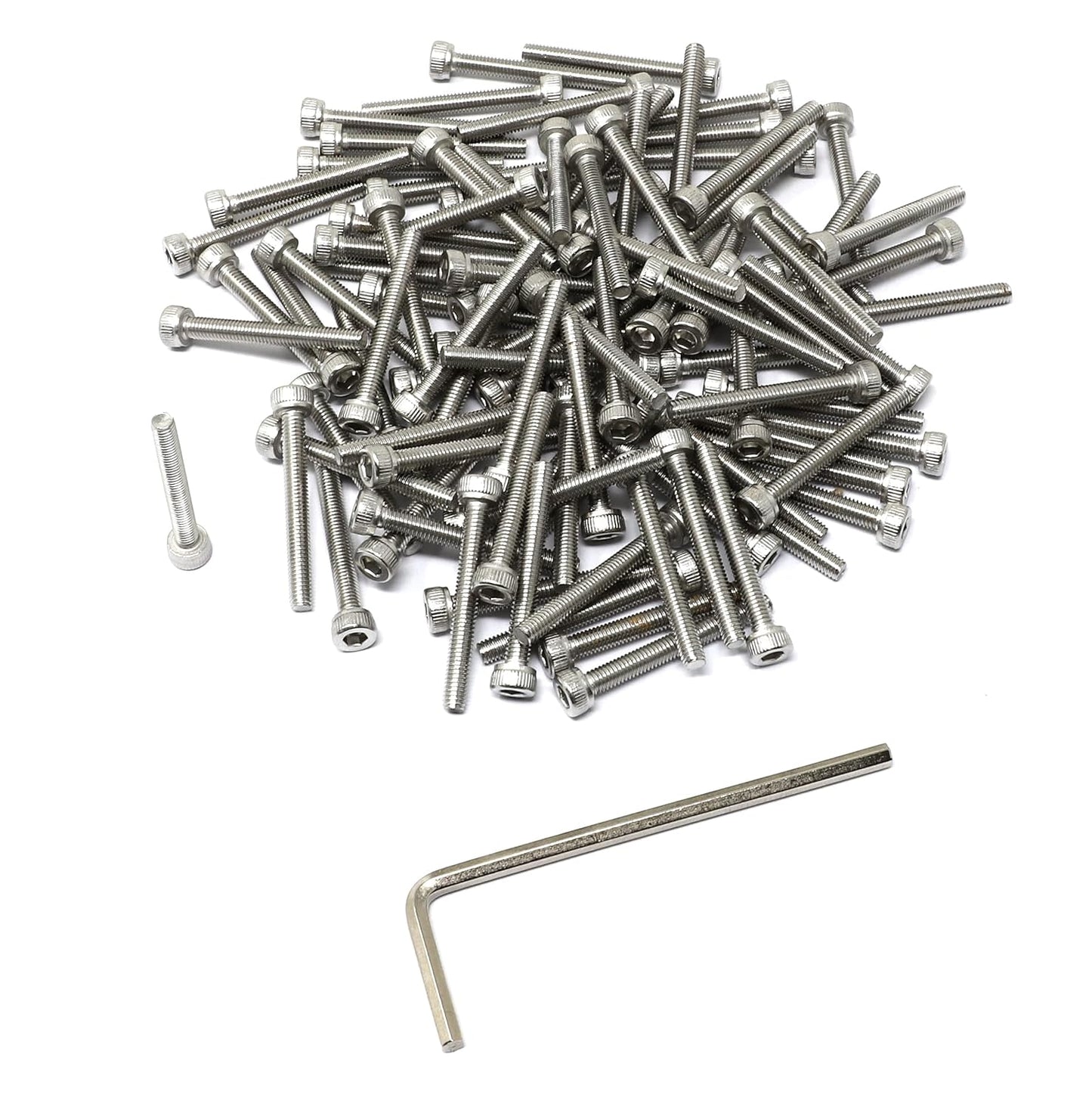 iexcell 25 Pcs M6 x 20mm Thread Pitch 1 mm Stainless Steel 304 Hex Socket Head Cap Screws Bolts Kit