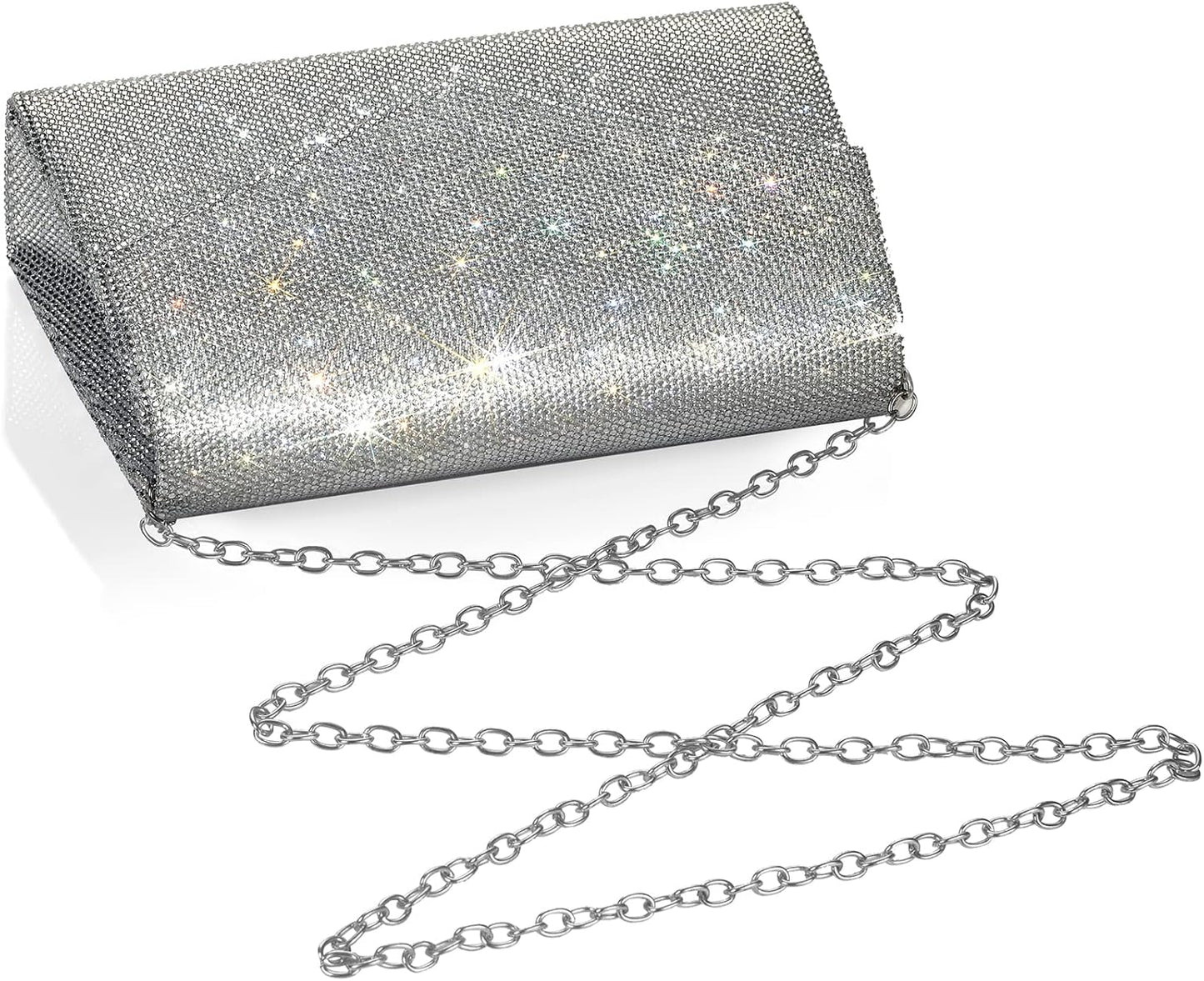 GEGELE Women's Sparkly Evening Bags Glitter Rhinestone Clutch Purse for Party Prom Wedding