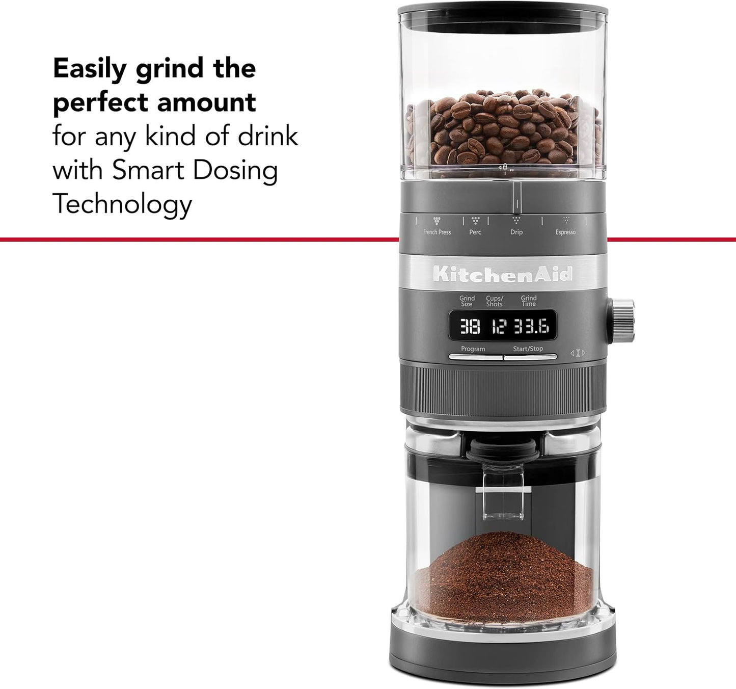 KitchenAid Burr Coffee Grinder, Black Matte, KCG8433BM