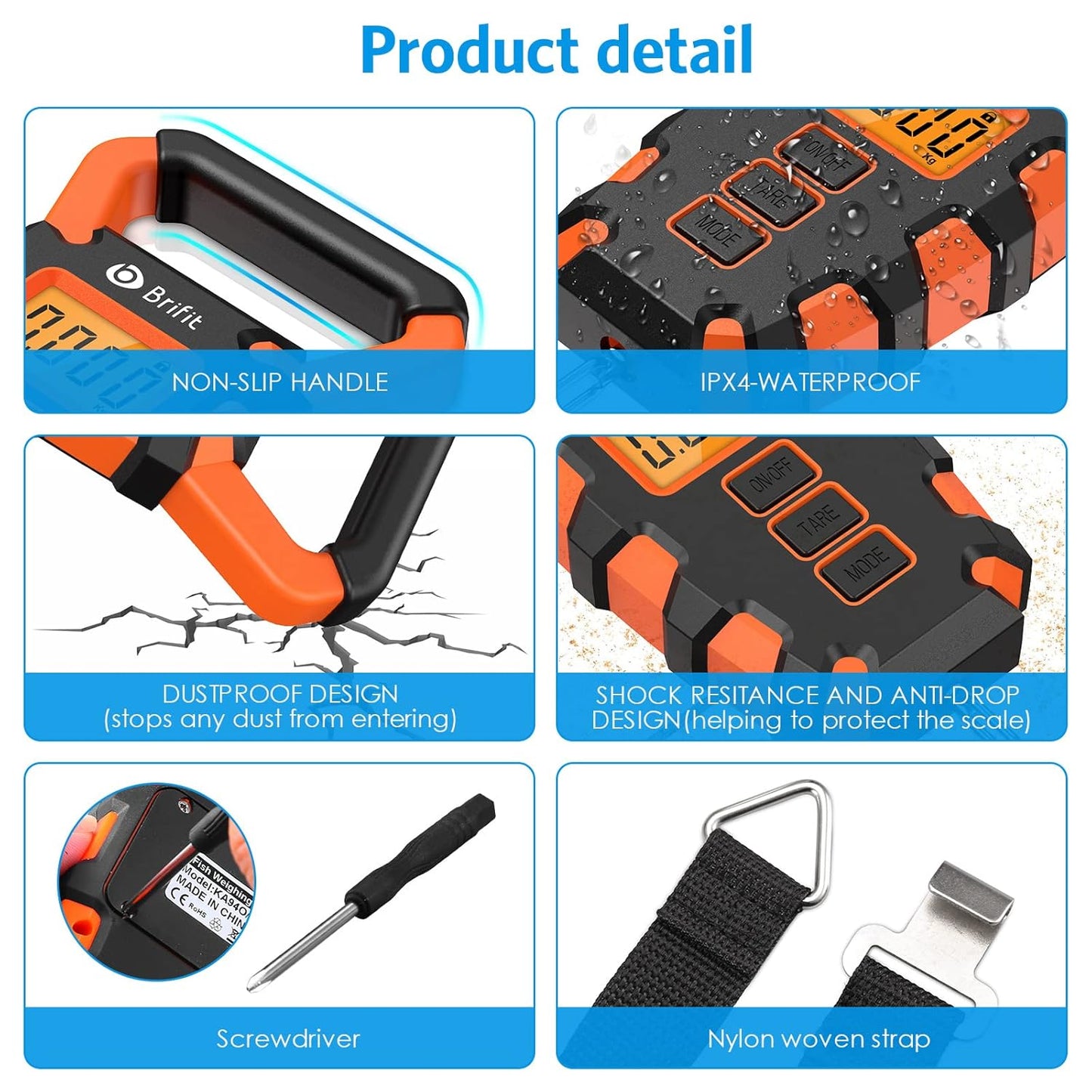 Upgraded Digital Hanging Fishing Scale with Ruler, Electronic Digital Luggage Scale, Fishing Postal Hanging Hook Scale with Measuring Tape, Backlit LCD Display, 110lb/50kg Capacity