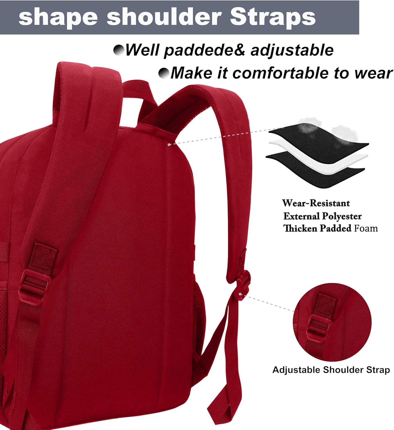 SUPACOOL Lightweight Casual Backpack for Men and Women, Large Backpack for School Boys and Girls