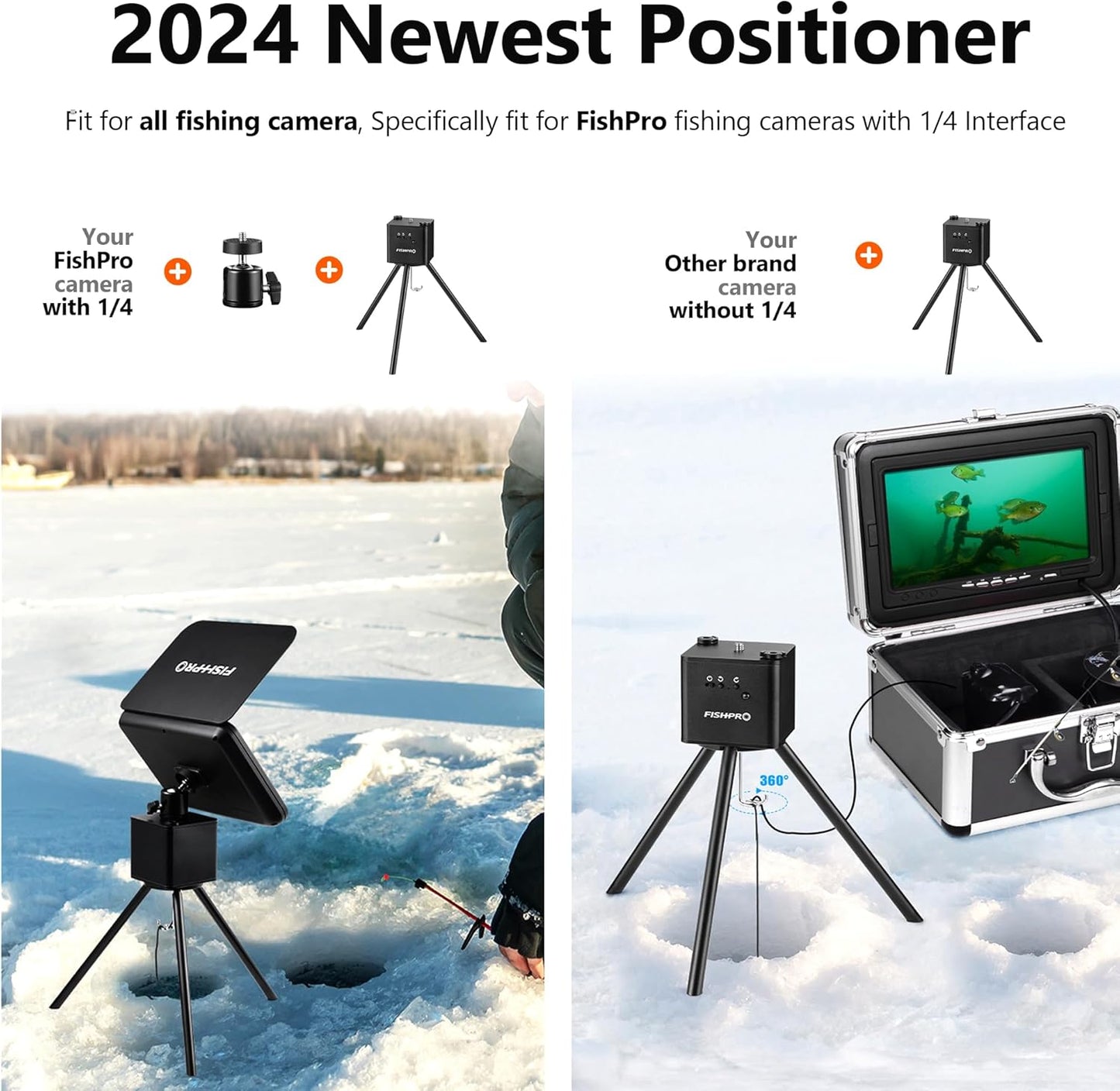 2026 Underwater Fishing Camera - FishPRO® 4.3'' 5,000mAh, (NO Need Learn) Ice Fishing Camera Fish Finder Gift for Men, 3-Grade IR, USB-C, 1000TVL, 50ft Cable, (Easy to Use for Any Age) Ice Fish Camera