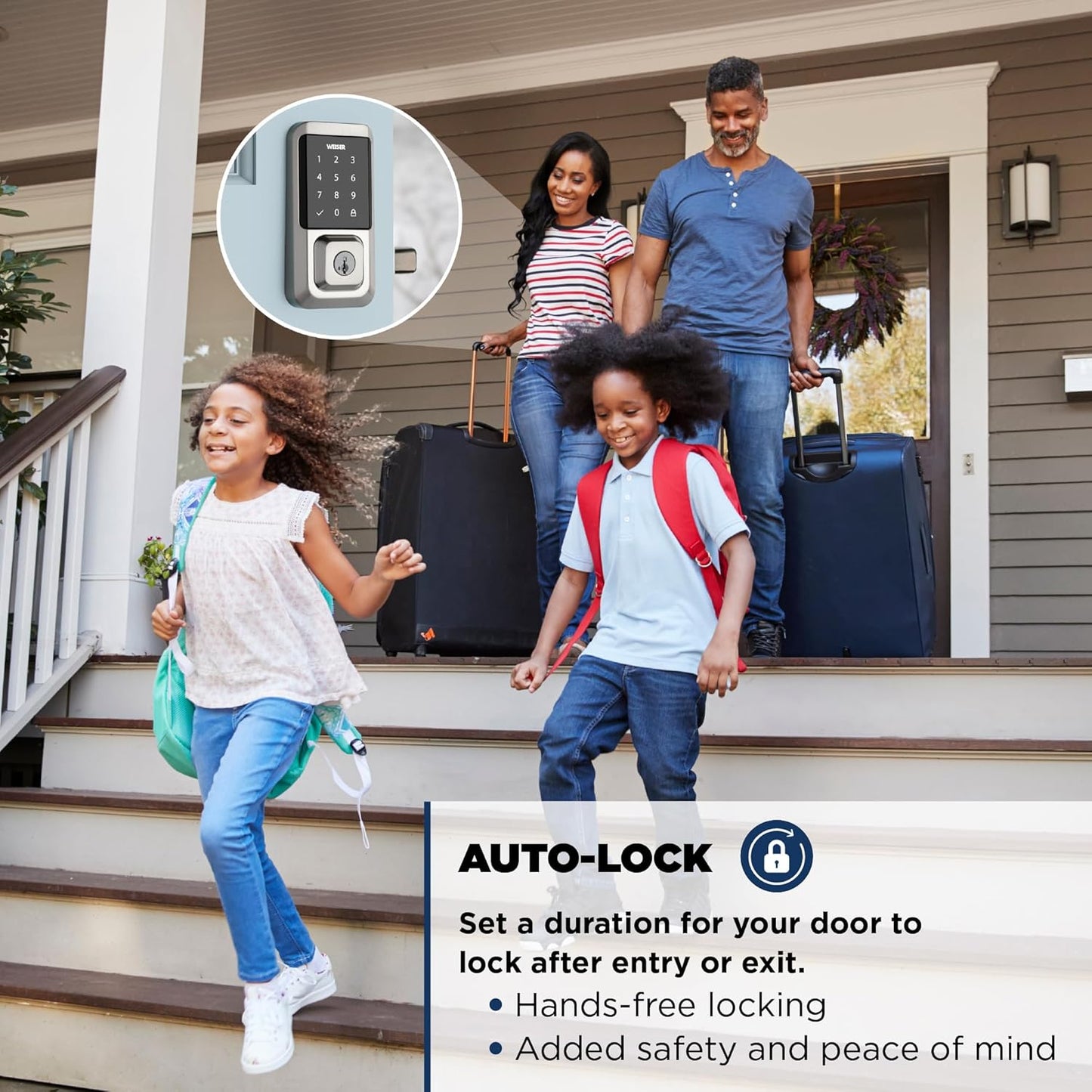 Weiser Halo Matte Black WiFi Smart Lock, Keyless Entry Door Lock, Touchscreen Keypad Door Lock, Amazon Alexa & Google Assistant/Google Home Compatible, Deadbolt Lock, Smart Locks for Entry Door