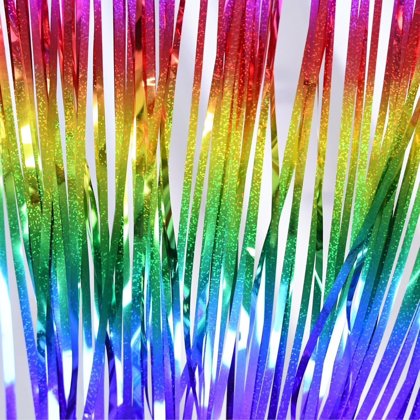 BRAVESHINE Pink Glitter Tinsel Foil Fringe Curtain - 2 Pcs 3.2x8.2 ft Metallic Party Supplies Photo Backdrop for Girl Princess Birthday Unicorn Bachelorette Butterfly Bridal Shower Party Decorations
